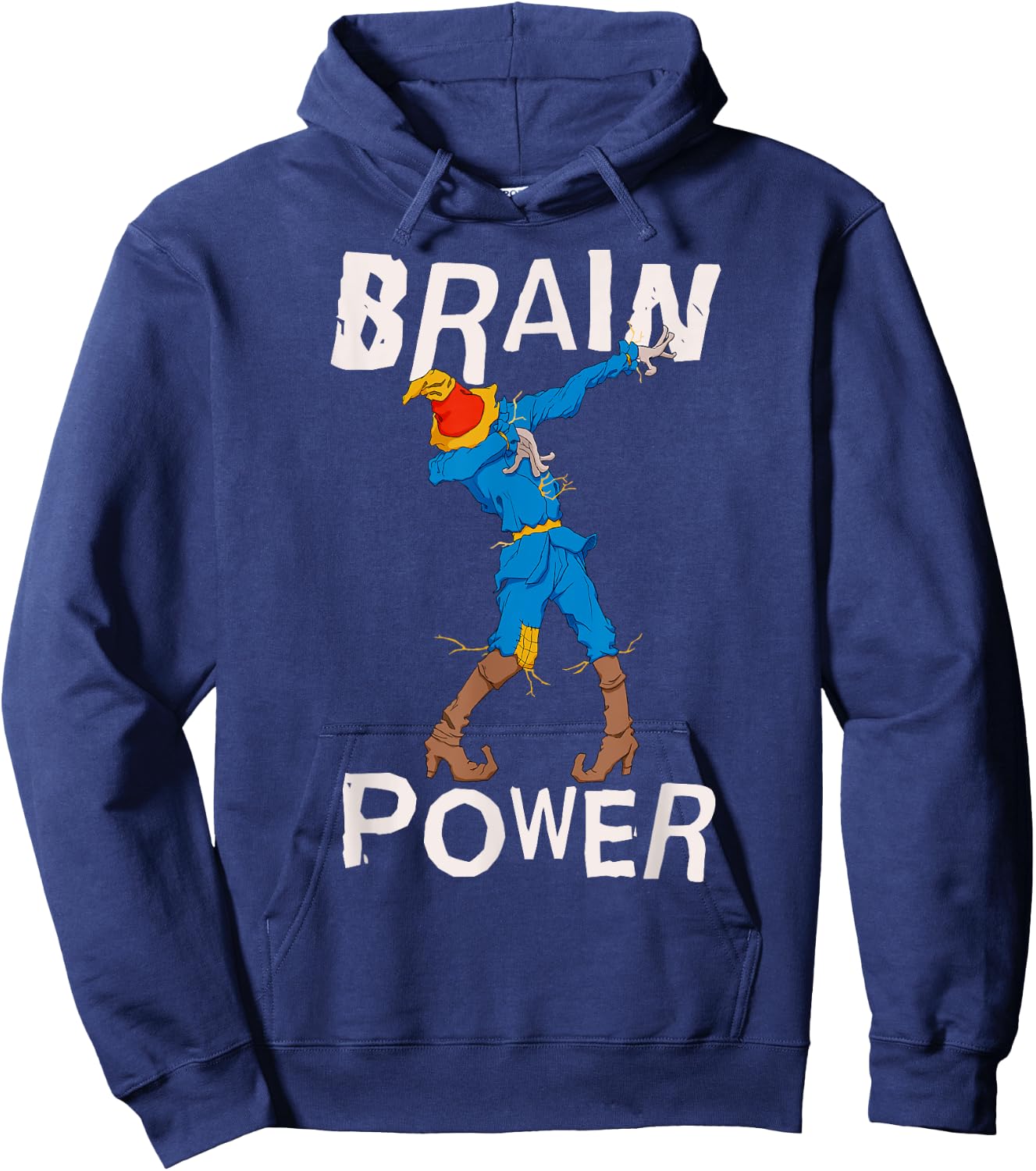 Fun Dabbing Scarecrow The Wizard of Oz Scarecrow Brain Power Hoodie - Hoodie | Navy