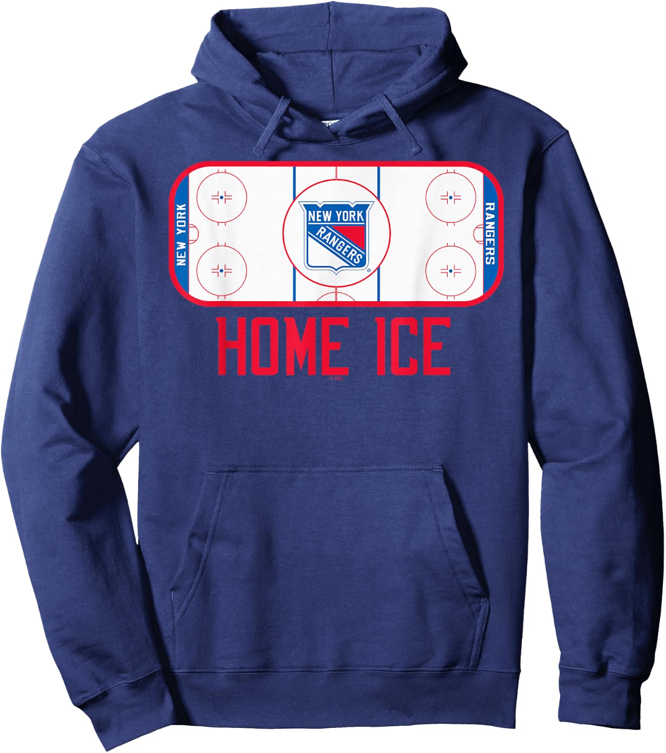 New York Rangers Home Ice Black Officially Licensed Hoodie - Hoodie | Navy