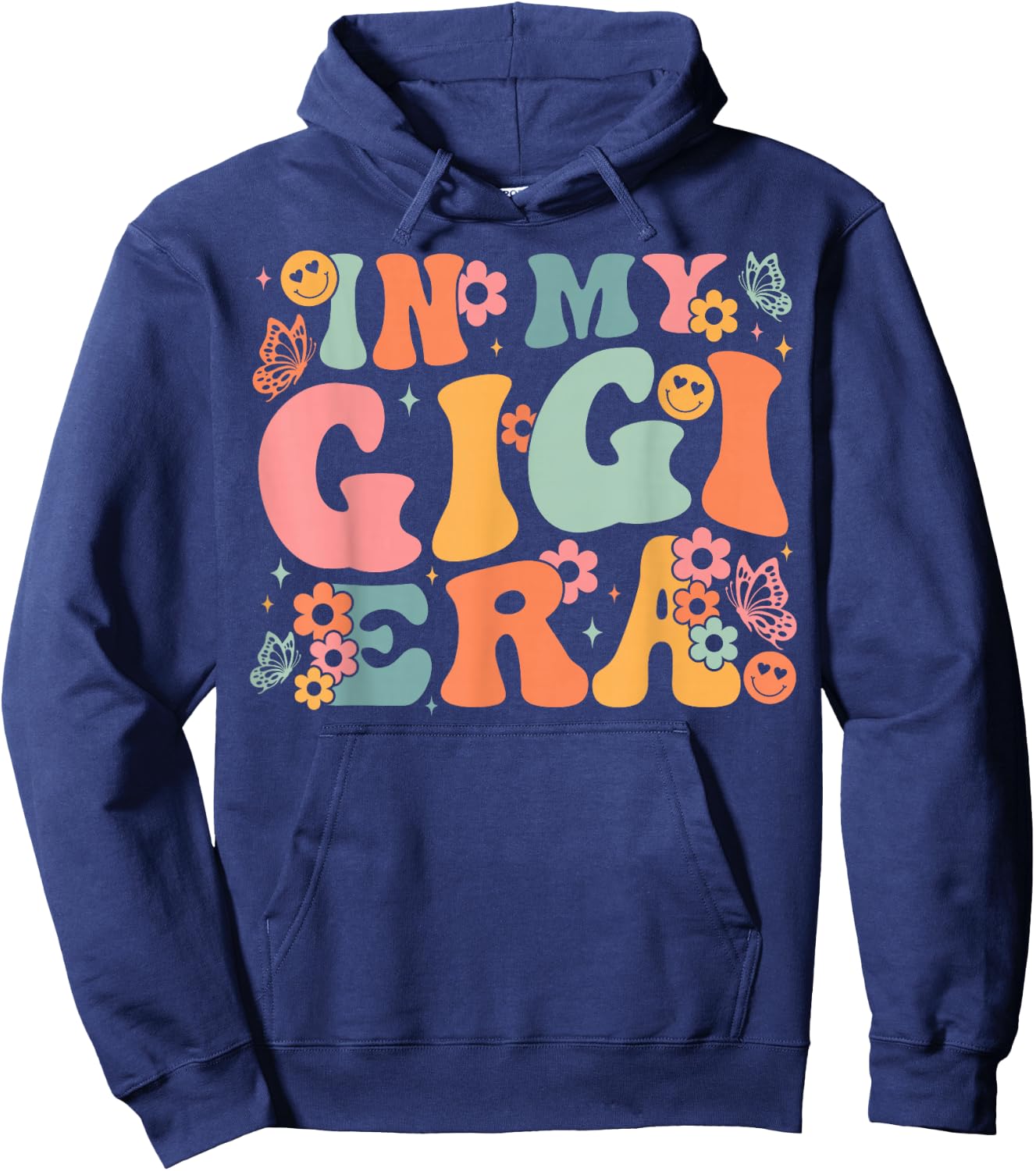 In My Gigi Era Baby Pregnancy Announcement for Grandma Hoodie - Hoodie | Navy