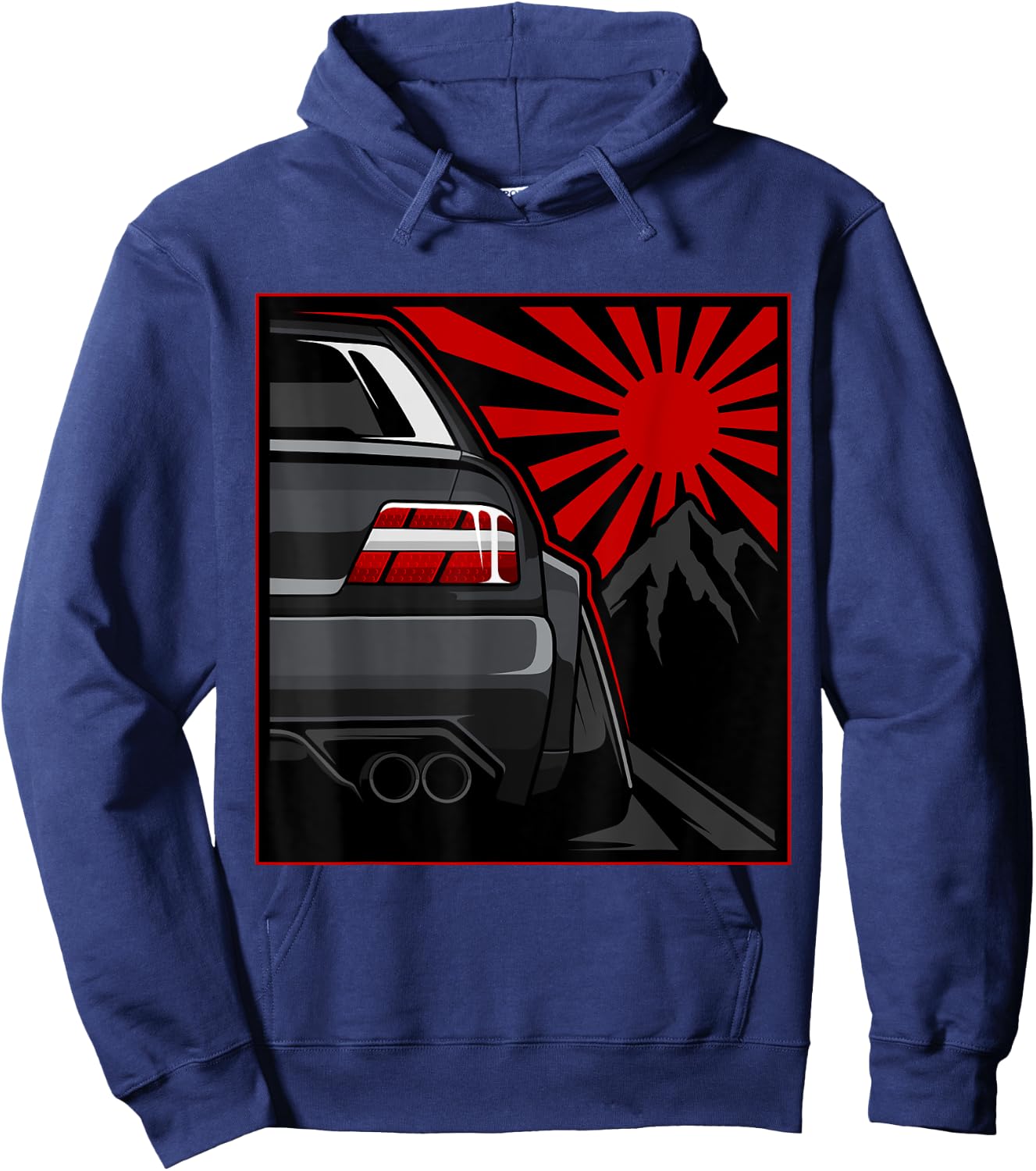Japanese Automotive JDM Legend Retro Race Vintage Tuning Car Hoodie - Hoodie | Navy