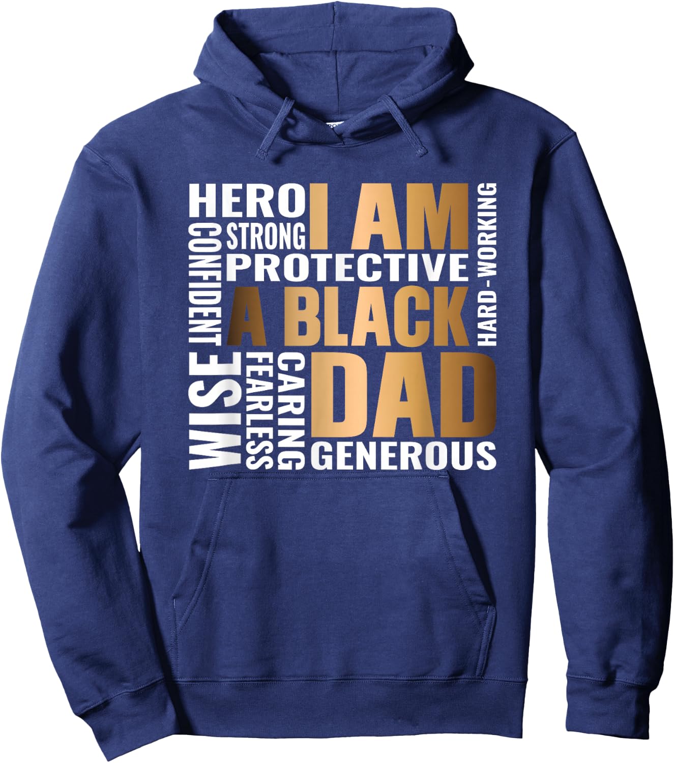 Black Father King Fathers Day Dad Matter Husband Dope Leader Hoodie - Hoodie | Navy