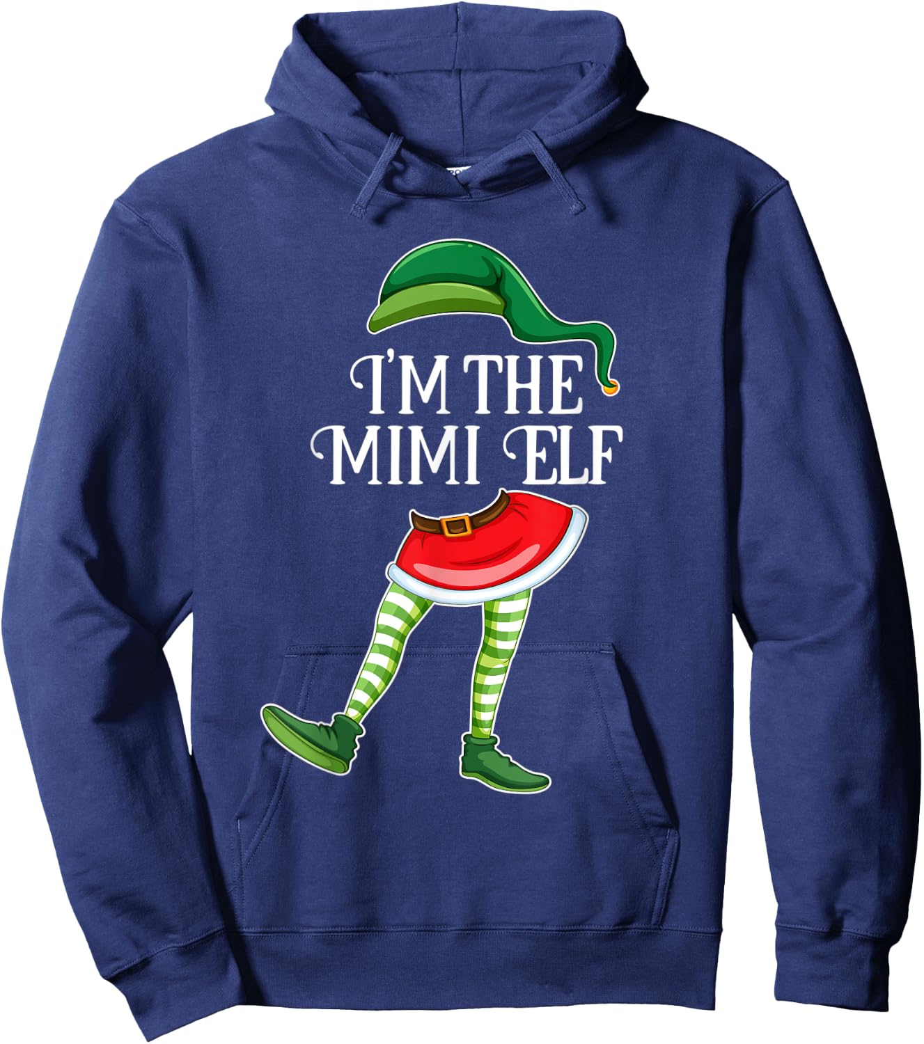 I'm the Mimi Elf Christmas Matching Family Group Gift Hoodie - Hoodie | Navy