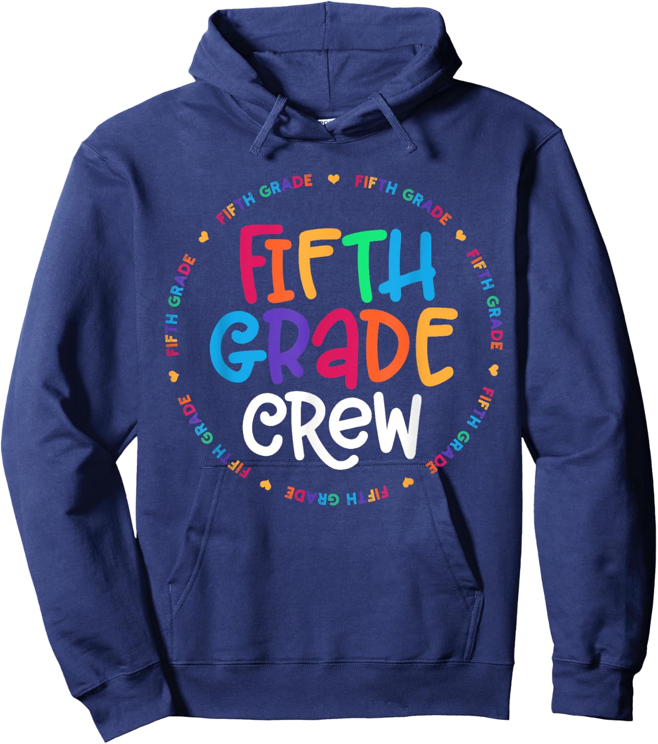 Fifth Grade Crew 5th Grade Back To School Teacher Hoodie - Hoodie | Navy