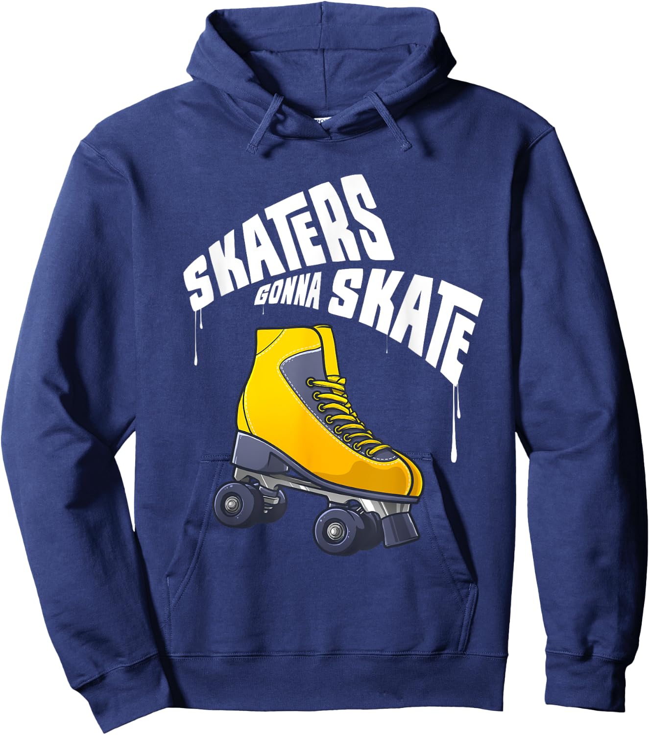 Funny Roller Skating Art Men Women Boys Girls Roller Skater Hoodie - Hoodie | Navy