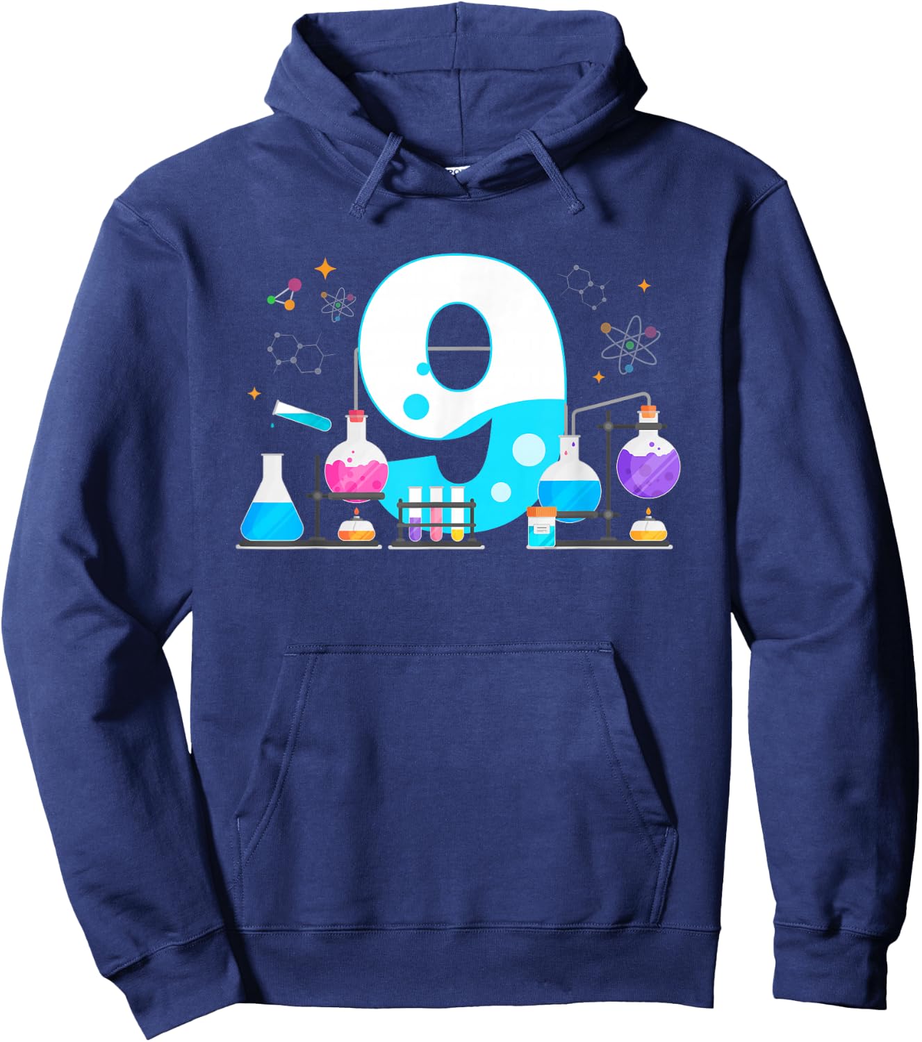 9 Year Old Kids Scientist 9th Birthday Kids Science Hoodie - Hoodie | Navy