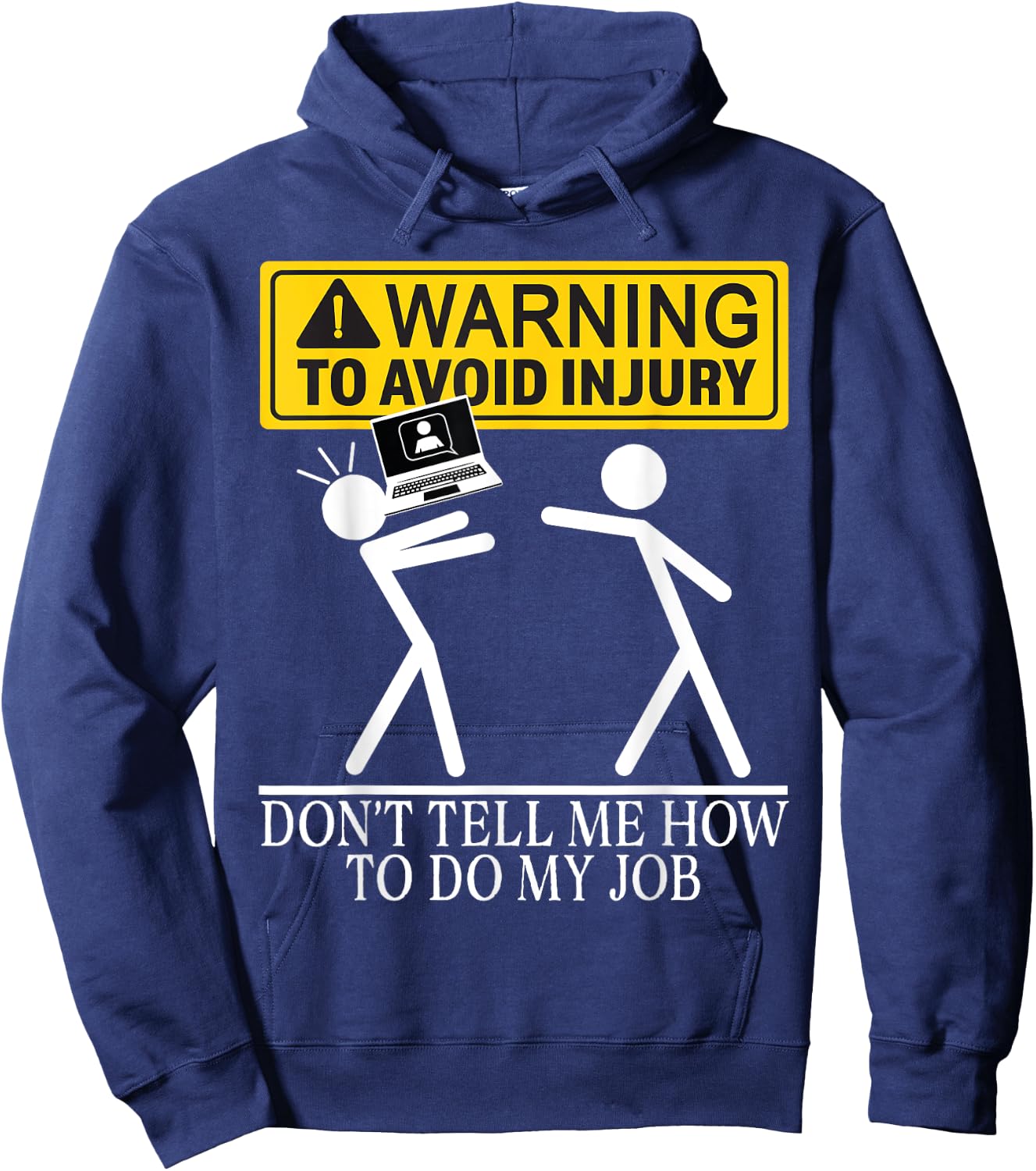 IT Software Programmers Computer Coder App Developer Warning Hoodie - Hoodie | Navy