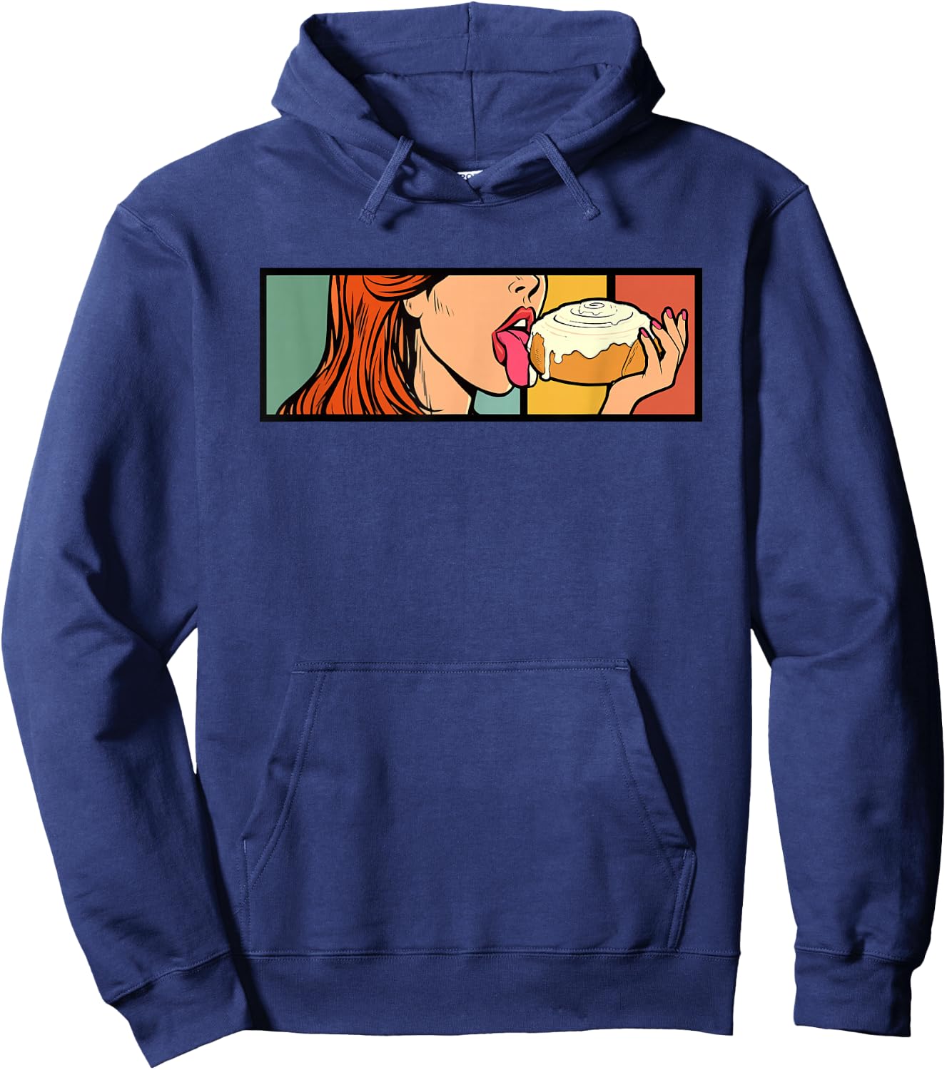 Cinnamon Roll Honey Bun Retro Vintage Bread Baker Baking Hoodie - Hoodie | Navy