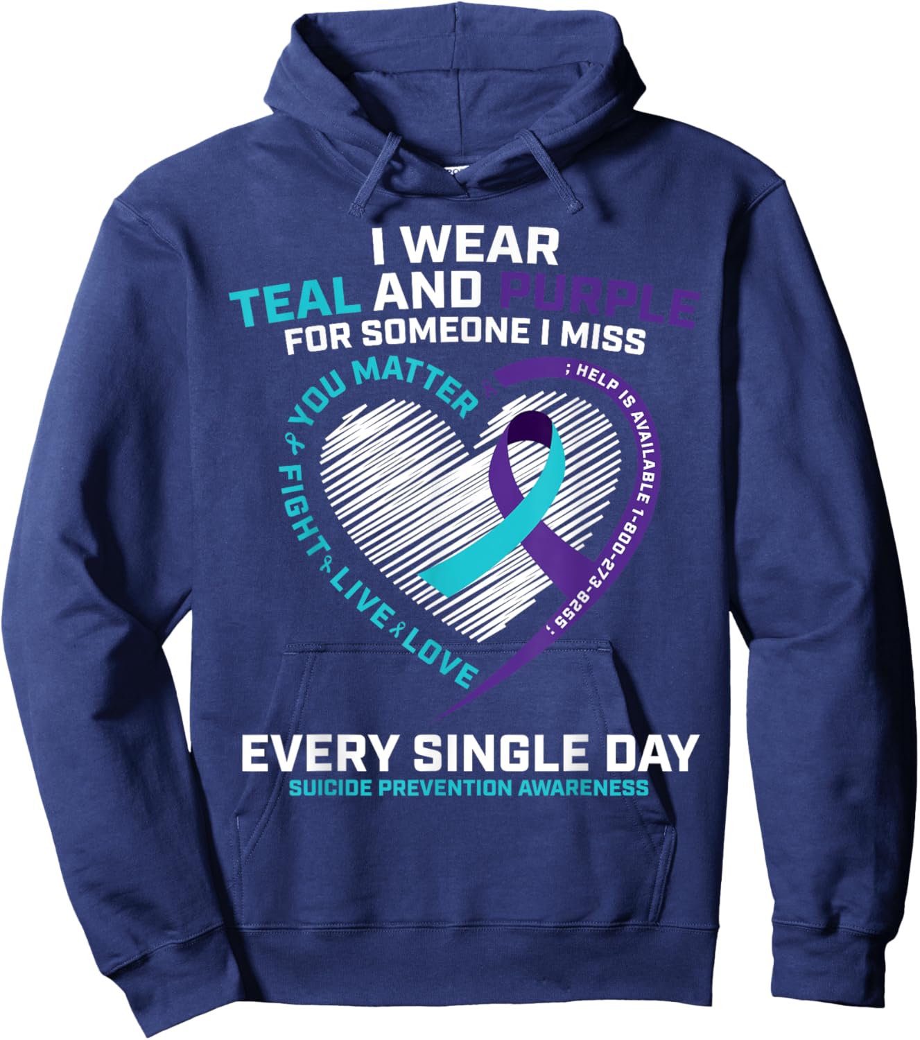 In Loving Memory Shirts Suicide Prevention Awareness Hoodie - Hoodie | Navy