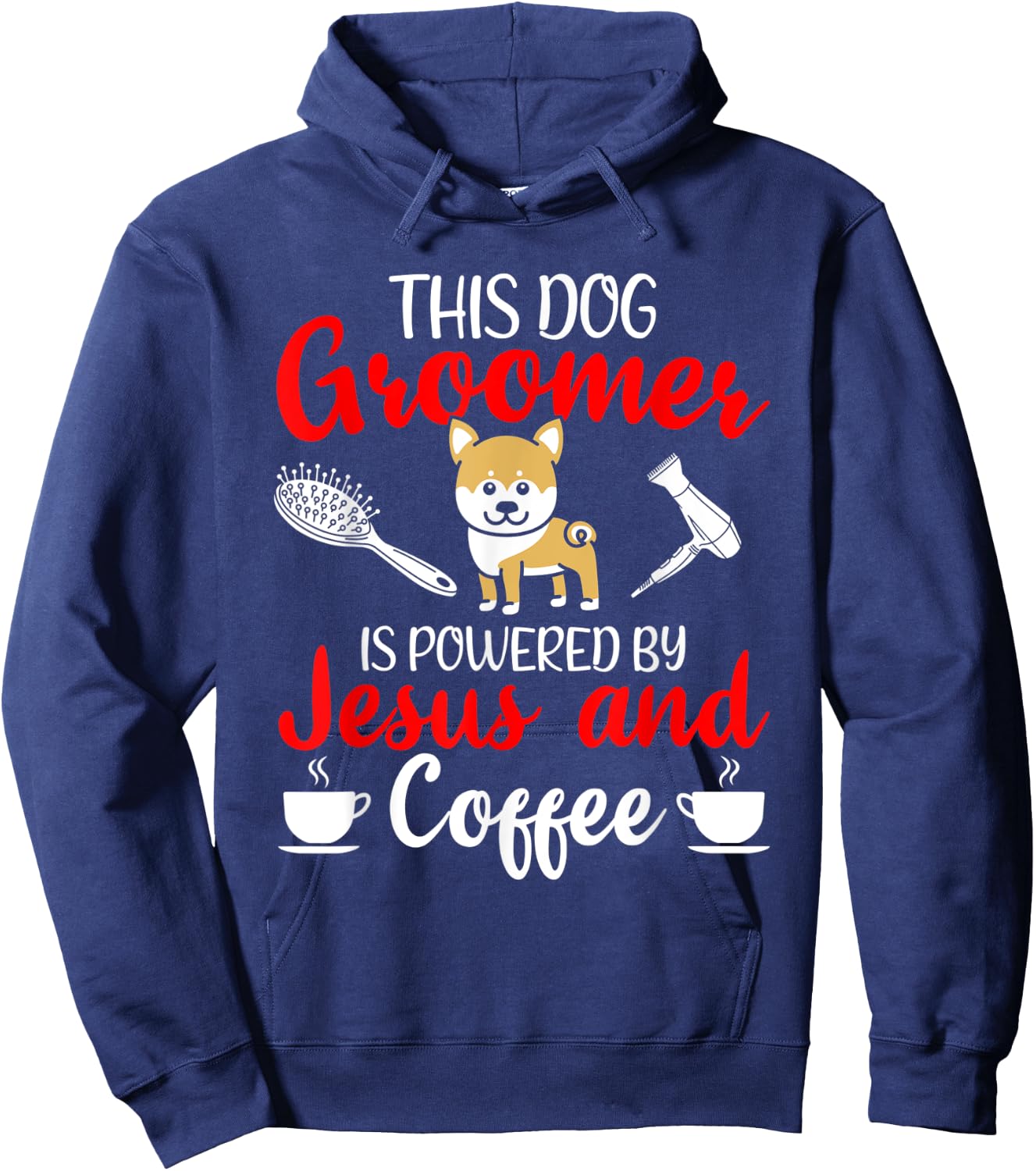 Dog Groomer Outfit Pet Grooming Hoodie - Hoodie | Navy