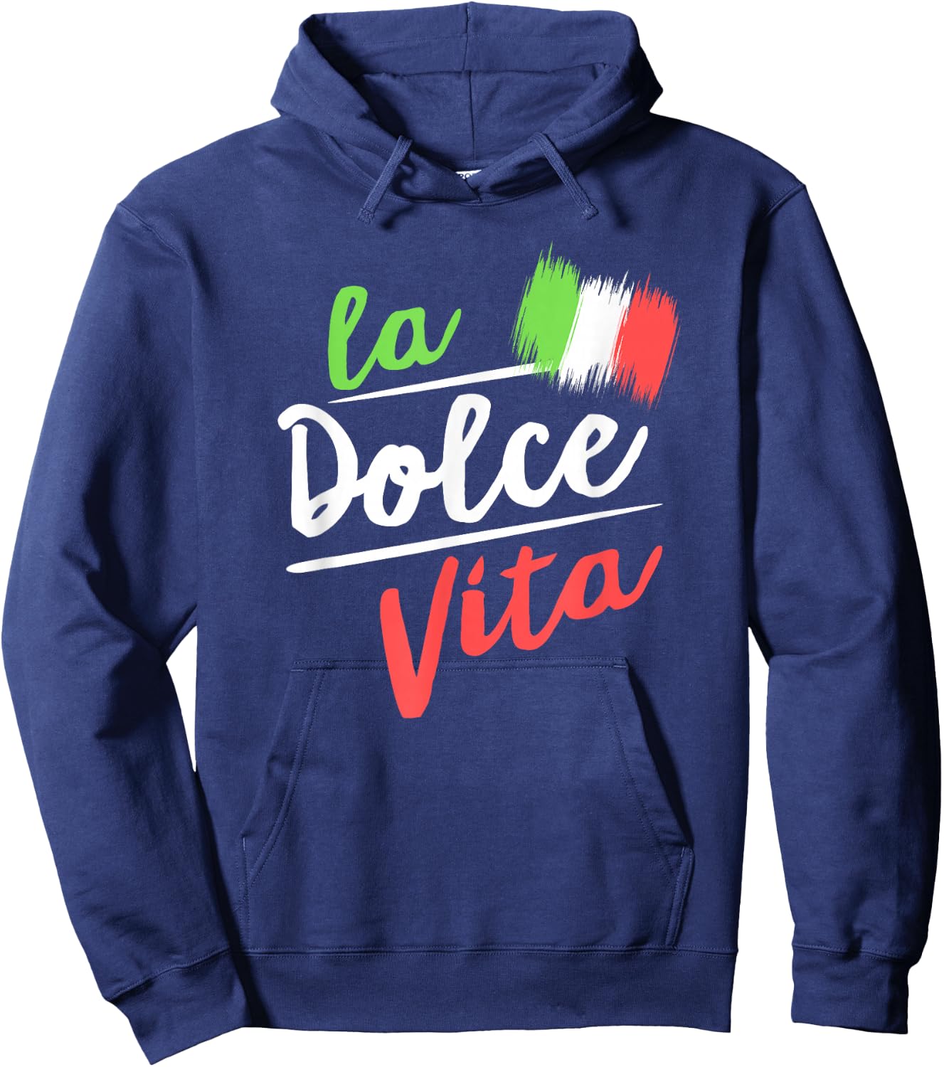 La Dolce Vita I Italian Lifestyle with italian flag Hoodie - Hoodie | Navy