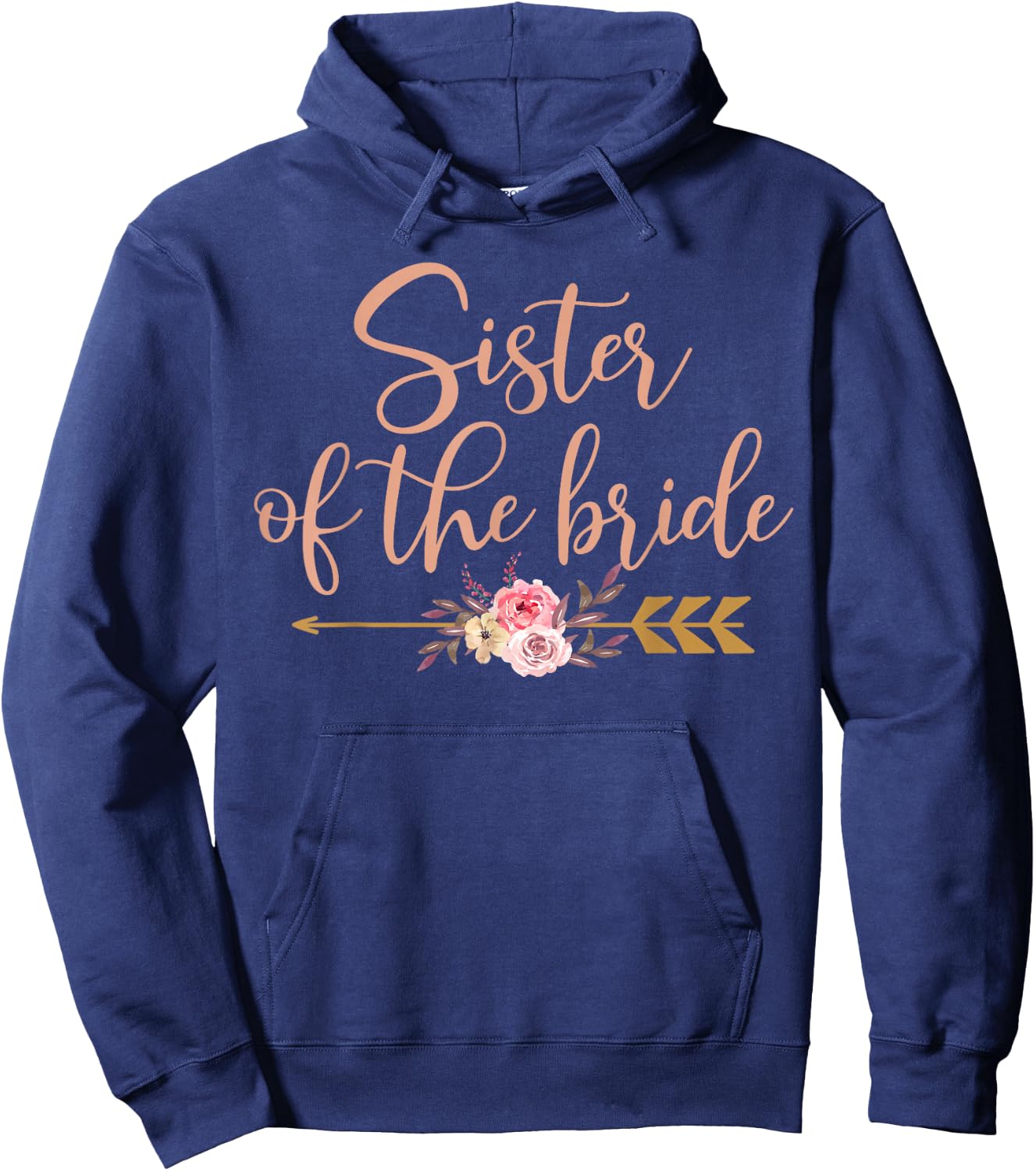 Sister of The Bride Bridal Shower Gift Wedding Party Hoodie - Hoodie | Navy