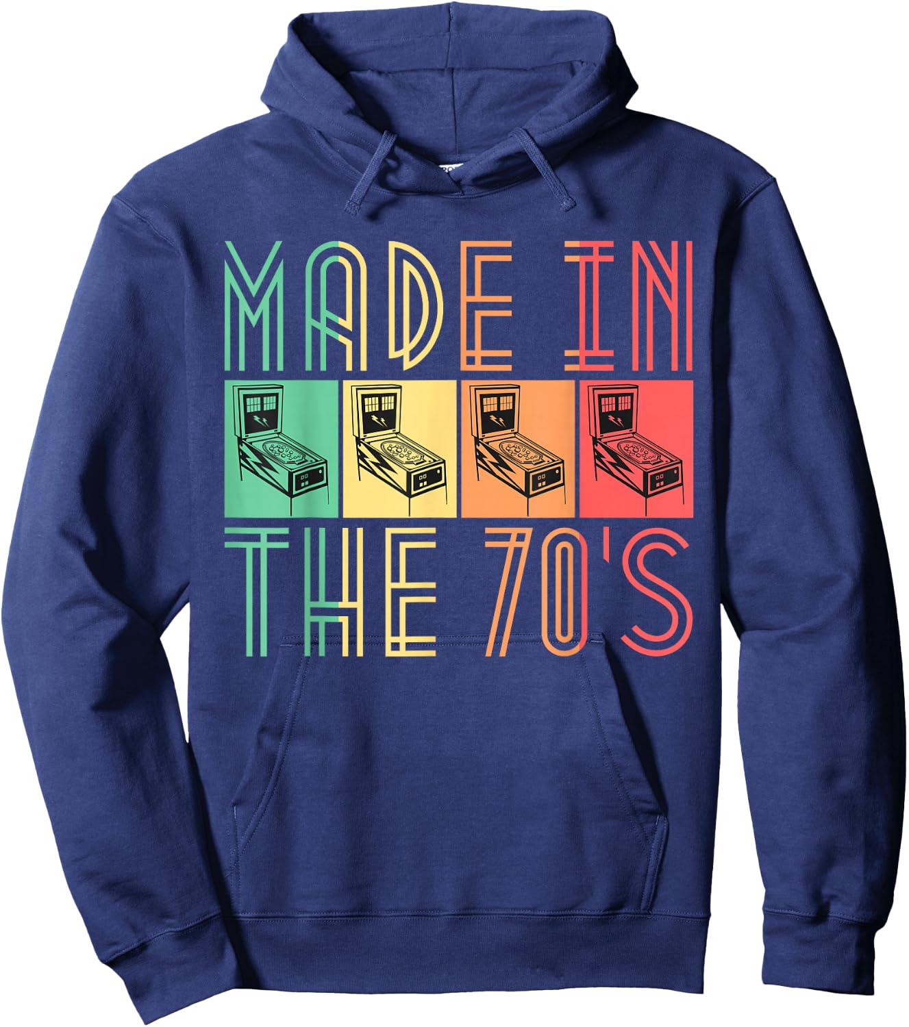 Made In The 70s Pinball Shirt Retro Arcade Gifts Hoodie - Hoodie | Navy