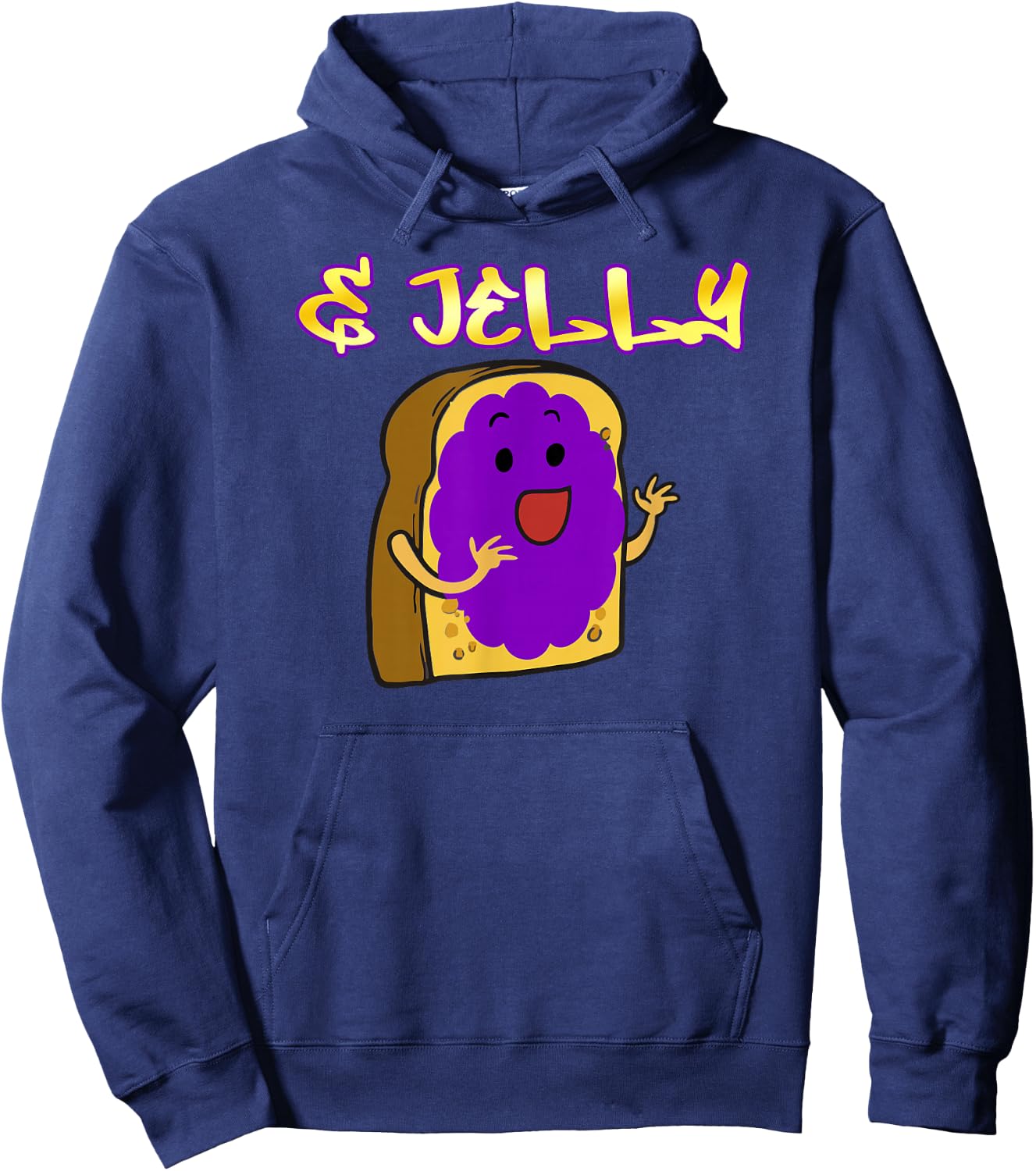 Peanut Butter and Jelly Kawaii Matching PB Grape Jelly Hoodie - Hoodie | Navy