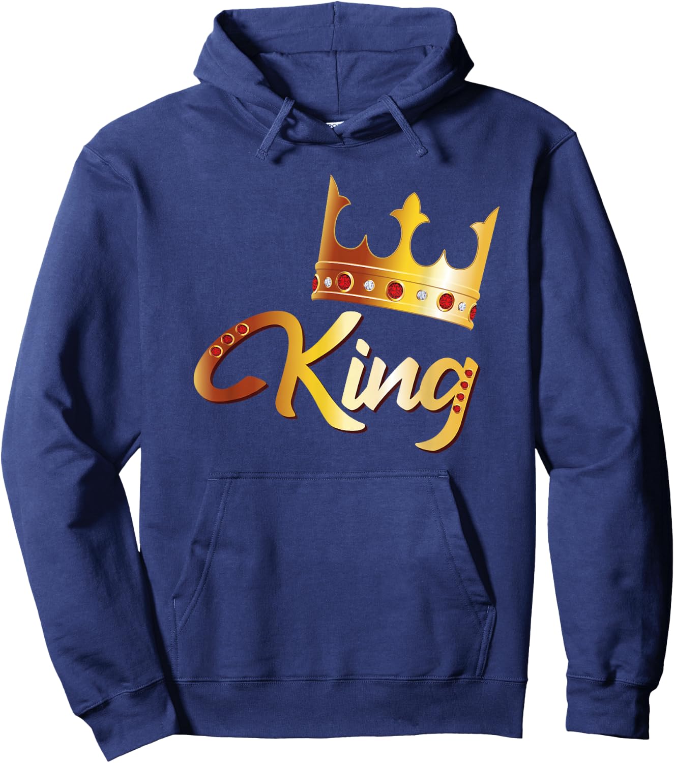 King Shirt Men Couples Matching Royal King Hoodie - Hoodie | Navy