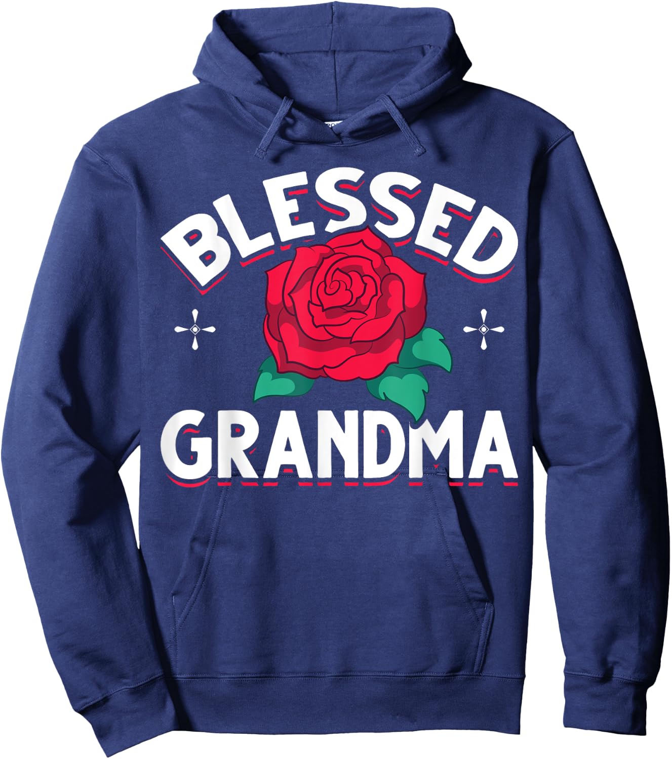 Blessed Grandmother Nana Granny Mothers Day Rose Grandma Hoodie - Hoodie | Navy