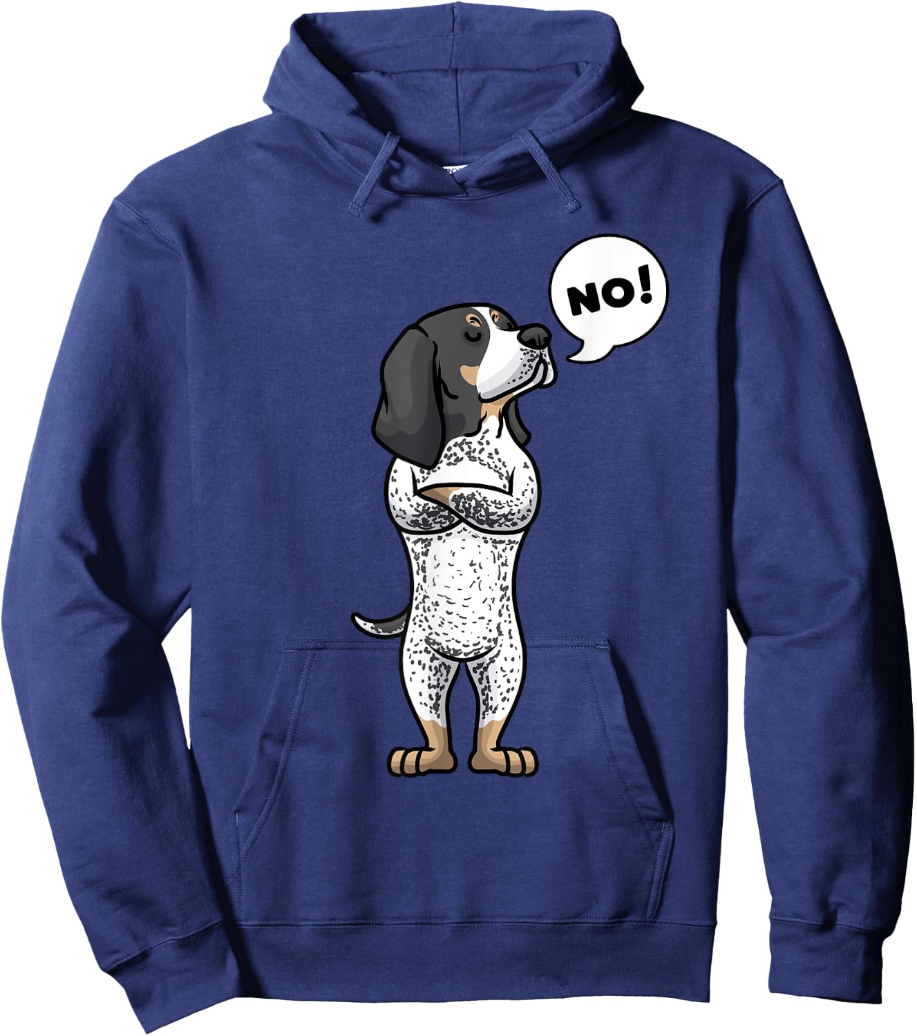 Stubborn Bluetick Coonhound Dog Hoodie - Hoodie | Navy