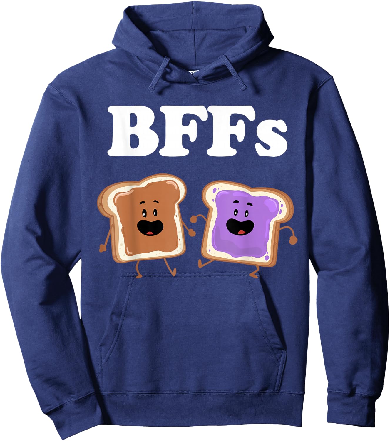 Peanut Butter and Jelly BFFs Hoodie - Hoodie | Navy