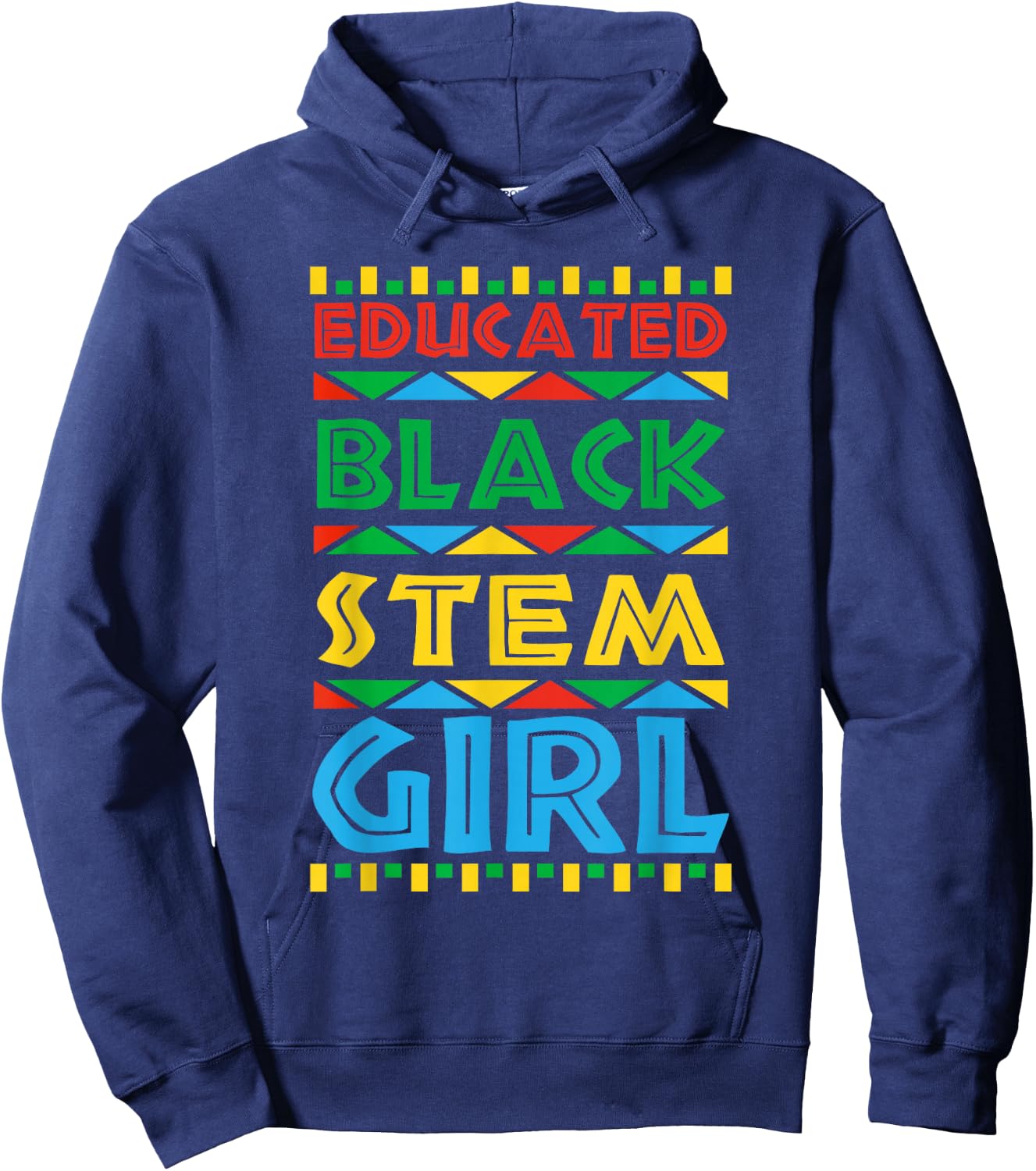 Educated Black STEM Girl Science Technology Engineering Math Hoodie - Hoodie | Navy