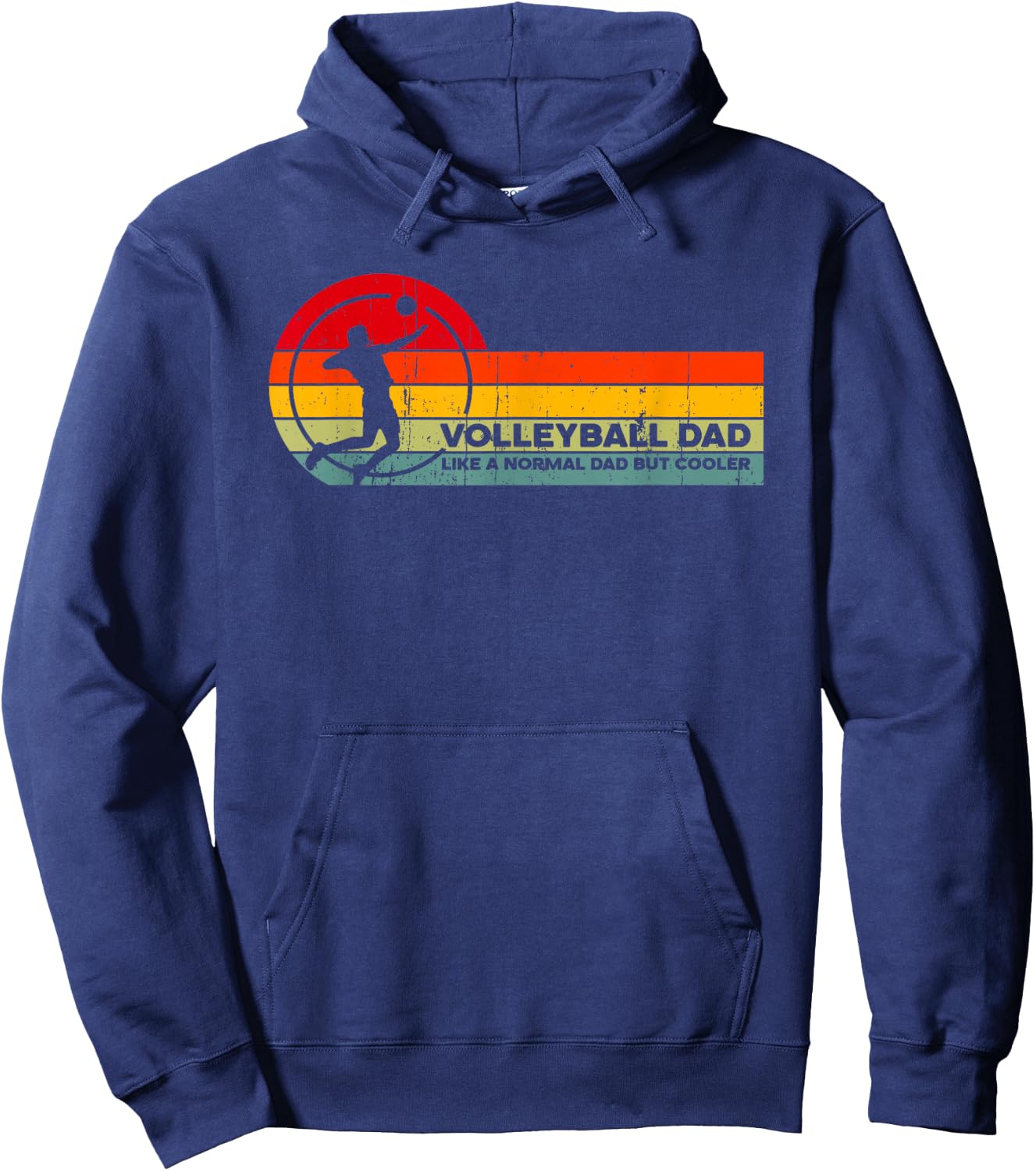 Volleyball Dad Like Normal but Cooler - Funny Volleyball Dad Hoodie - Hoodie | Navy