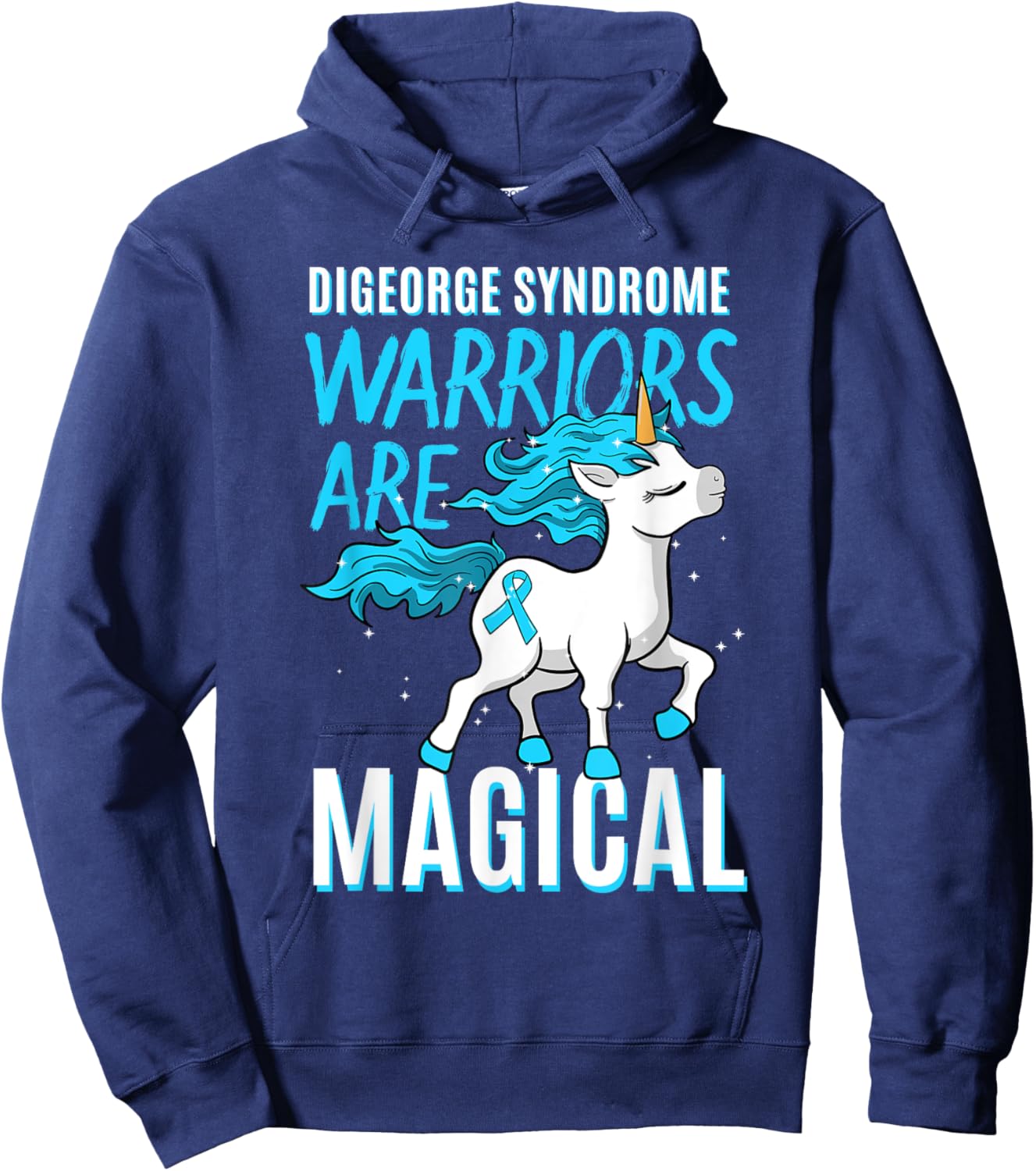 Digeorge Syndrome Awareness 22q11.2 Deletion Unicorn Lover Hoodie - Hoodie | Navy