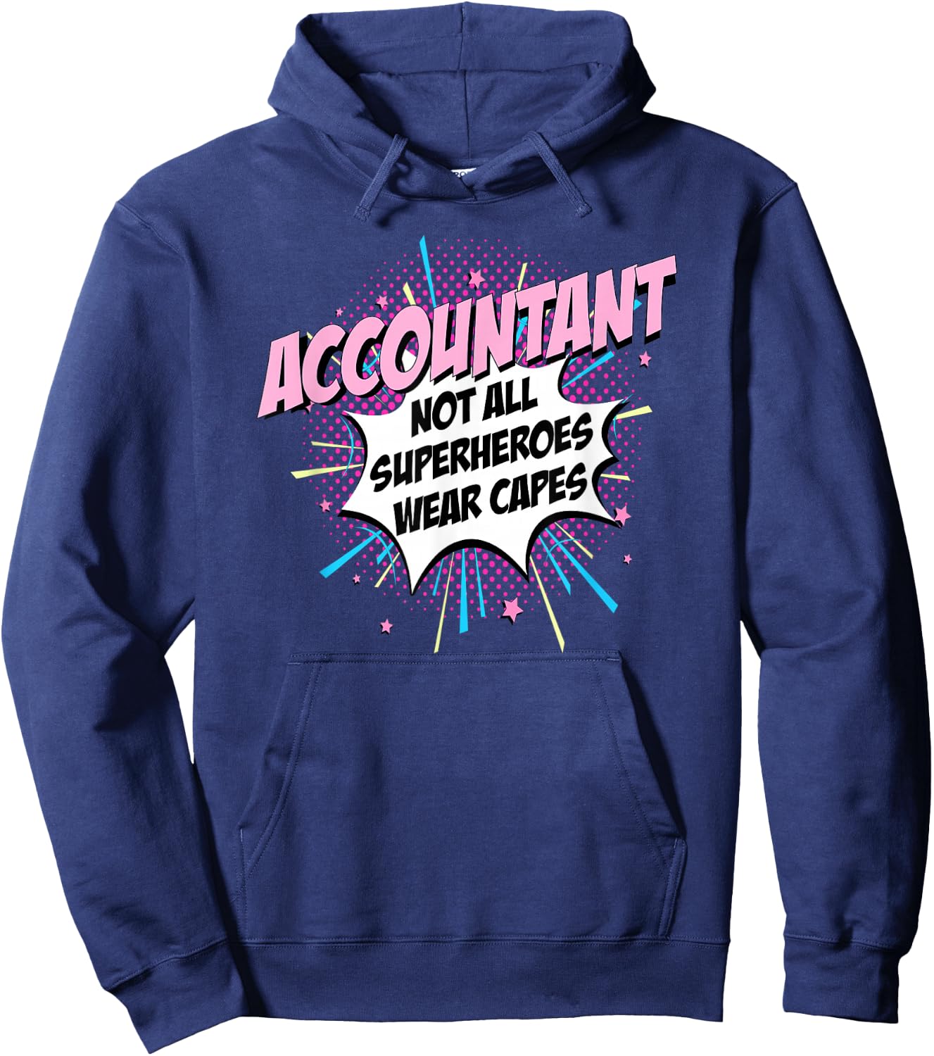 Accountant Superhero Shirt Cute Comic Gifts Idea Hoodie - Hoodie | Navy