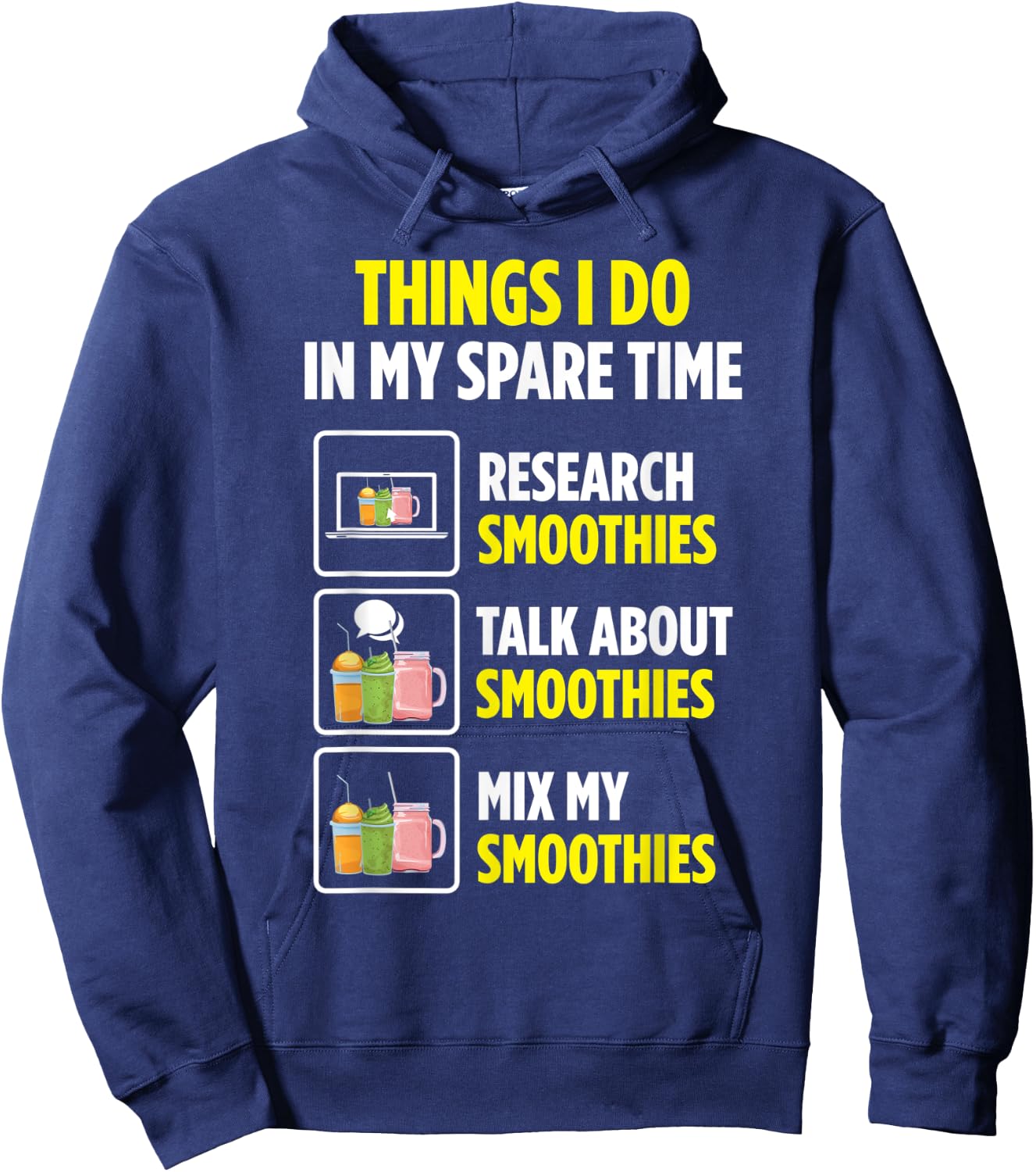 Smoothie Lover Spare Time Mix Smoothies Hoodie - Hoodie | Navy