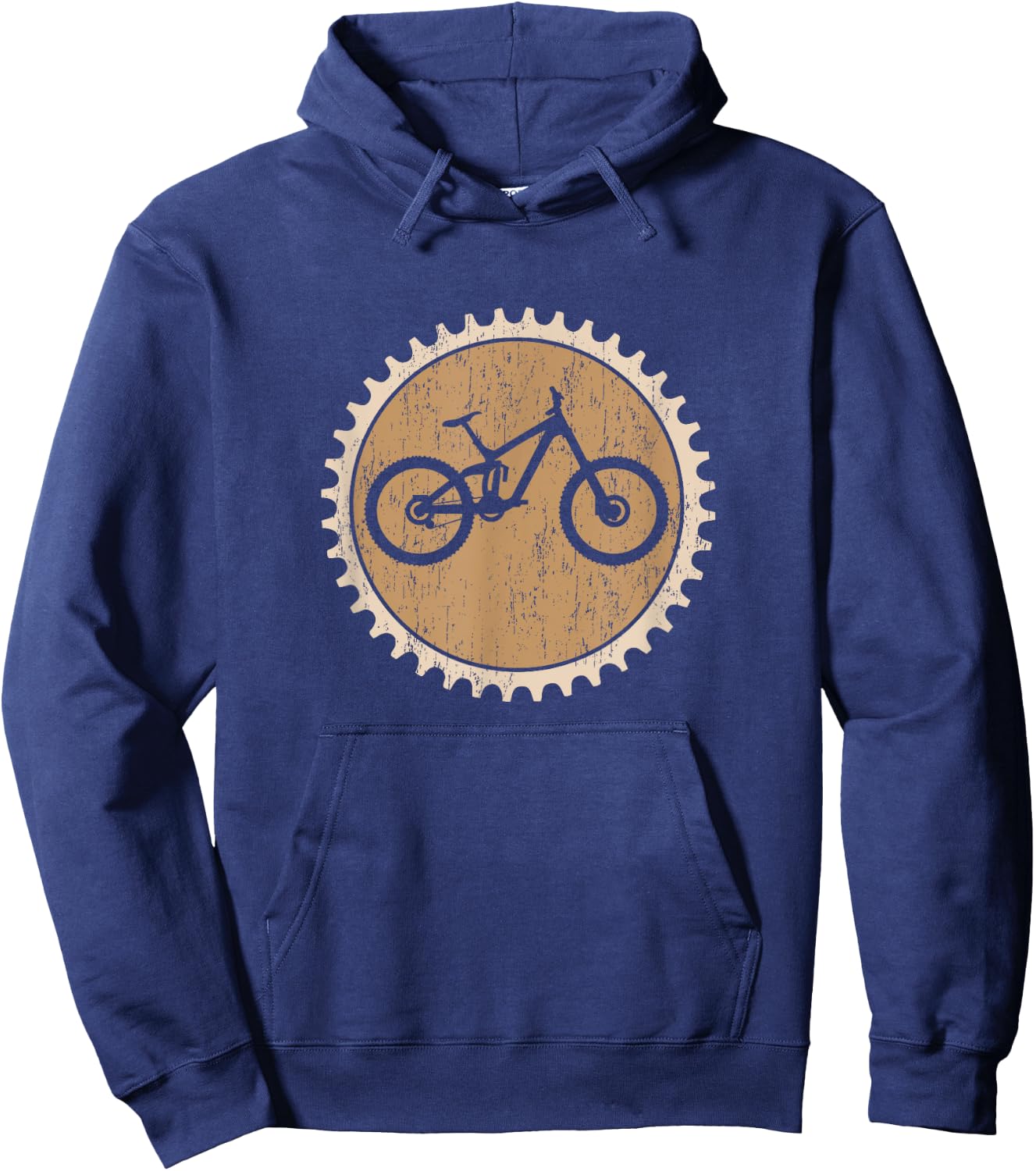 Enduro Bike Chainring Mountain Bike Hoodie - Hoodie | Navy