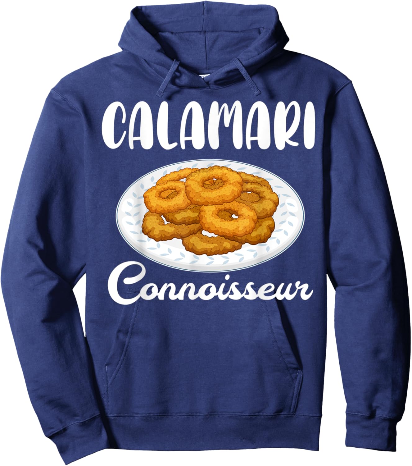 Calamari Connoisseur Fried Squid Hoodie - Hoodie | Navy