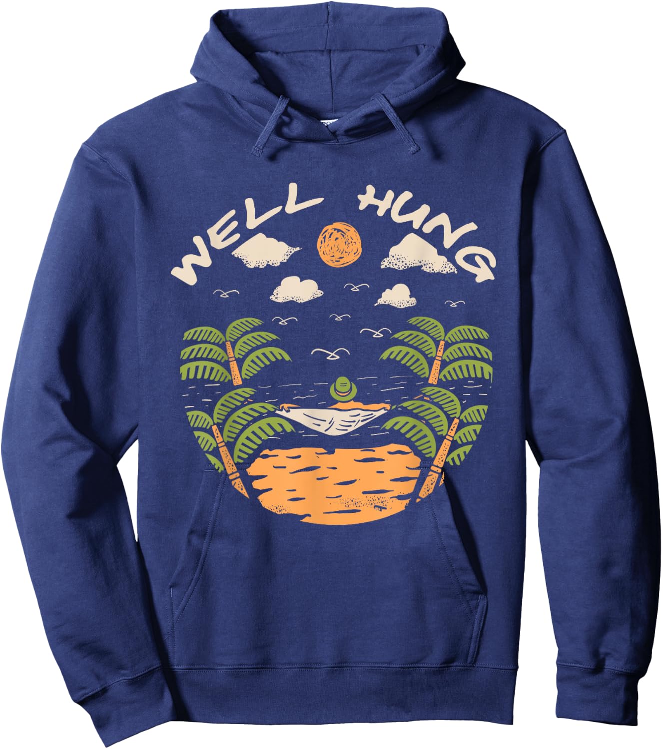 Well Hung! Camping Hammock Hammock Hoodie - Hoodie | Navy