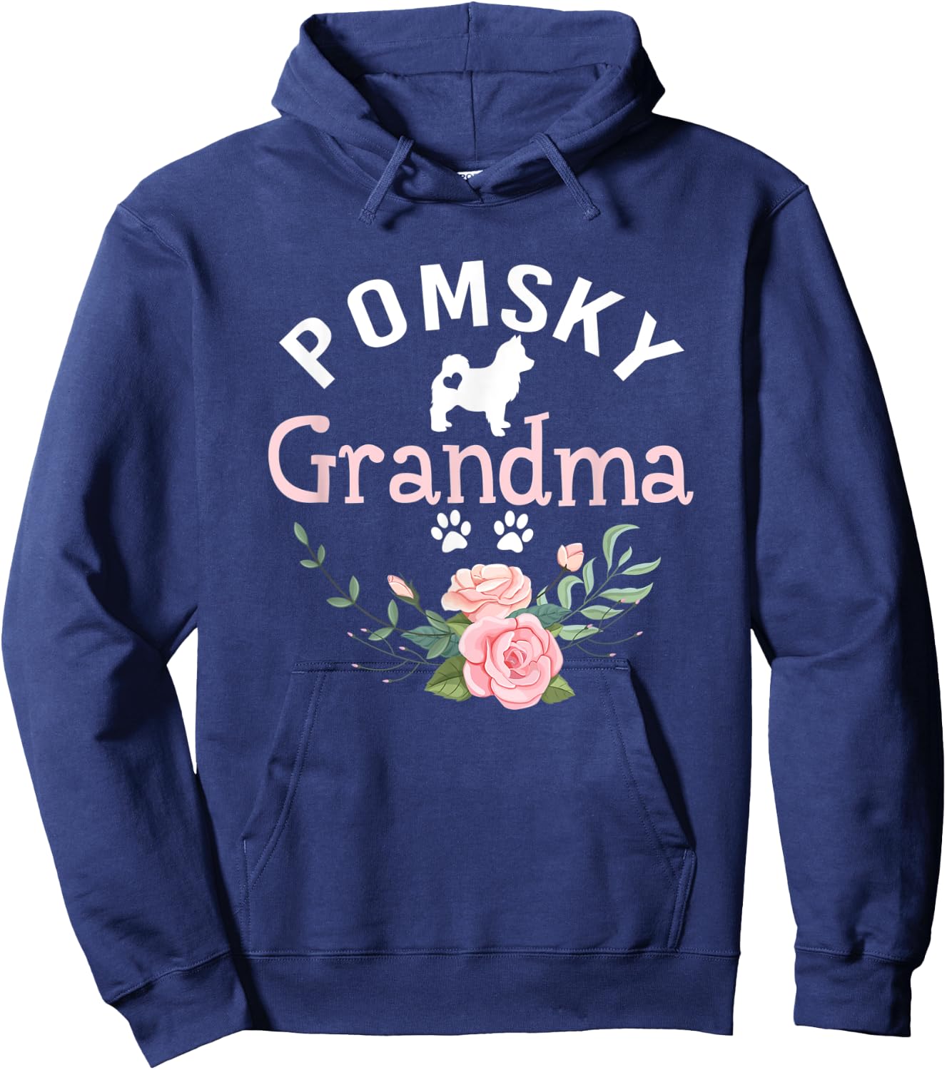 Pomsky Grandma Gifts Mom Pomsky Dog Lover Christmas Hoodie - Hoodie | Navy