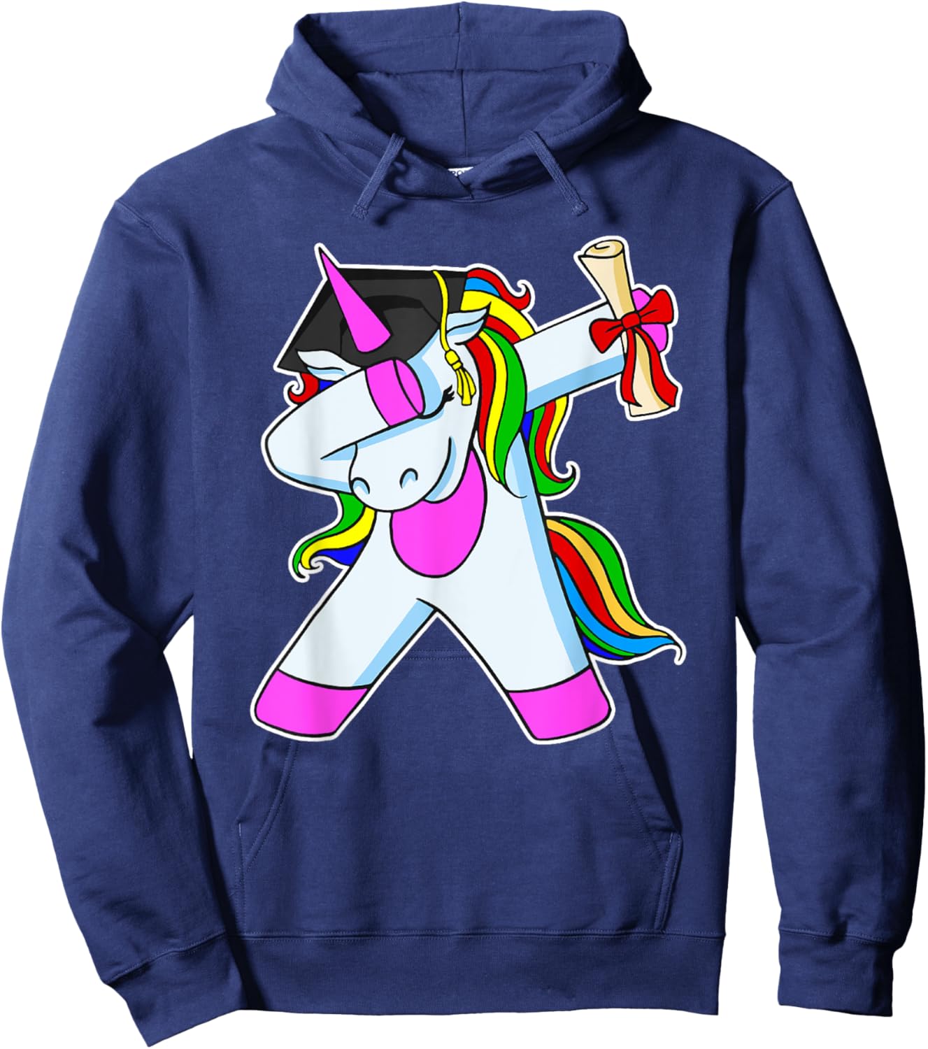 Graduation Unicorn Nursery College Primary School Hoodie - Hoodie | Navy