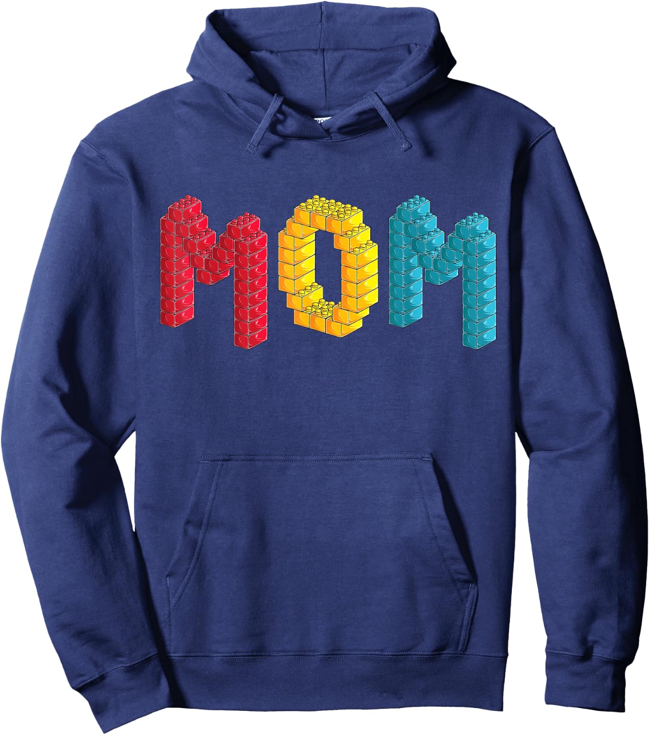 Mom Master Builder Building Bricks Blocks Family Set Parents Hoodie - Hoodie | Navy