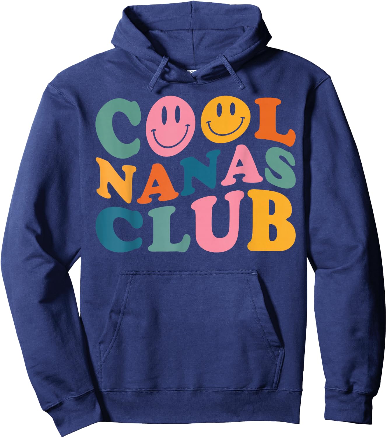 Cool Nanas Club , Funny Face Cool Nana Mothers Day Hoodie - Hoodie | Navy