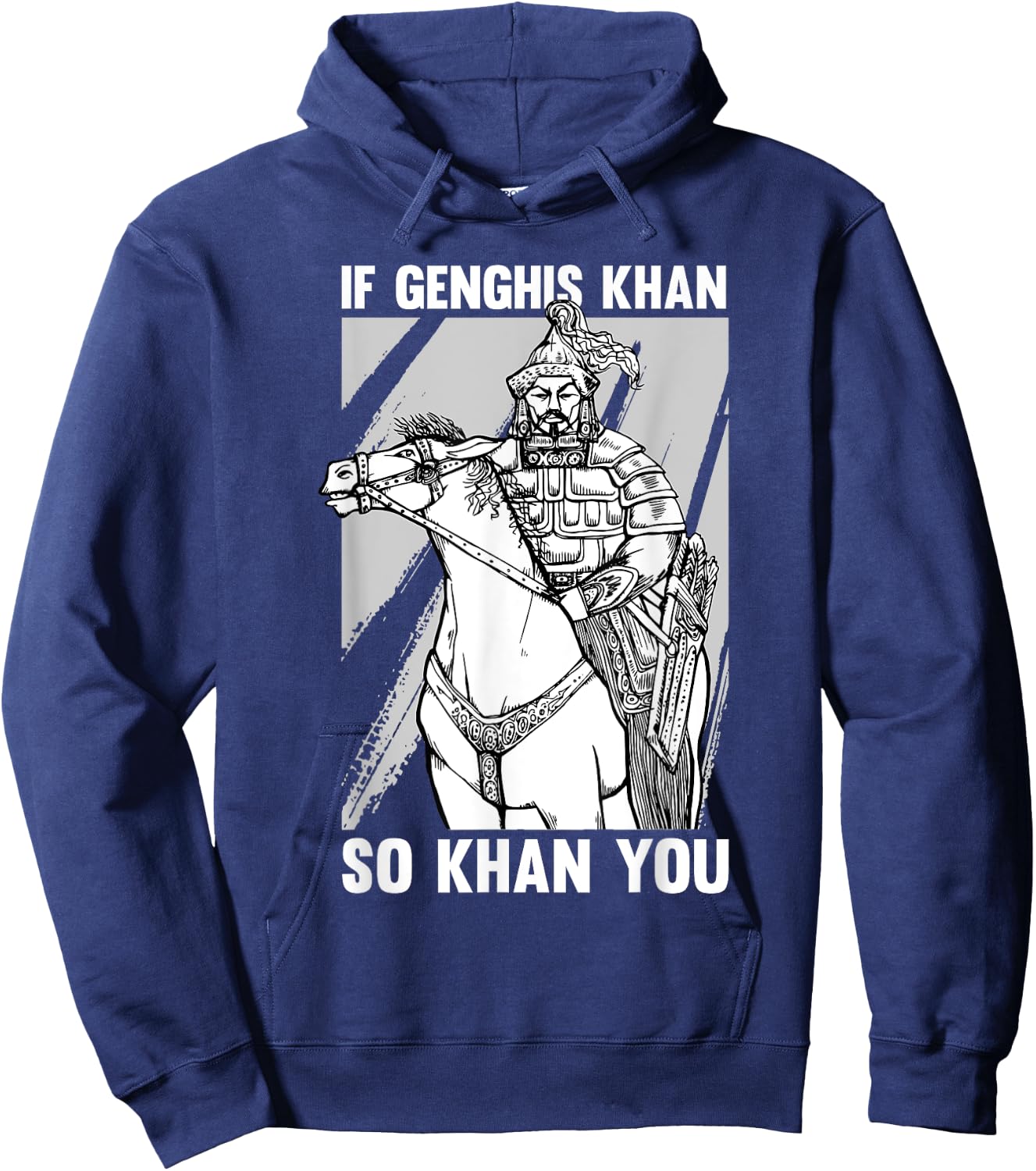 Funny Mongolian History Joke and Genghis Khan Quote Small Hoodie - Hoodie | Navy