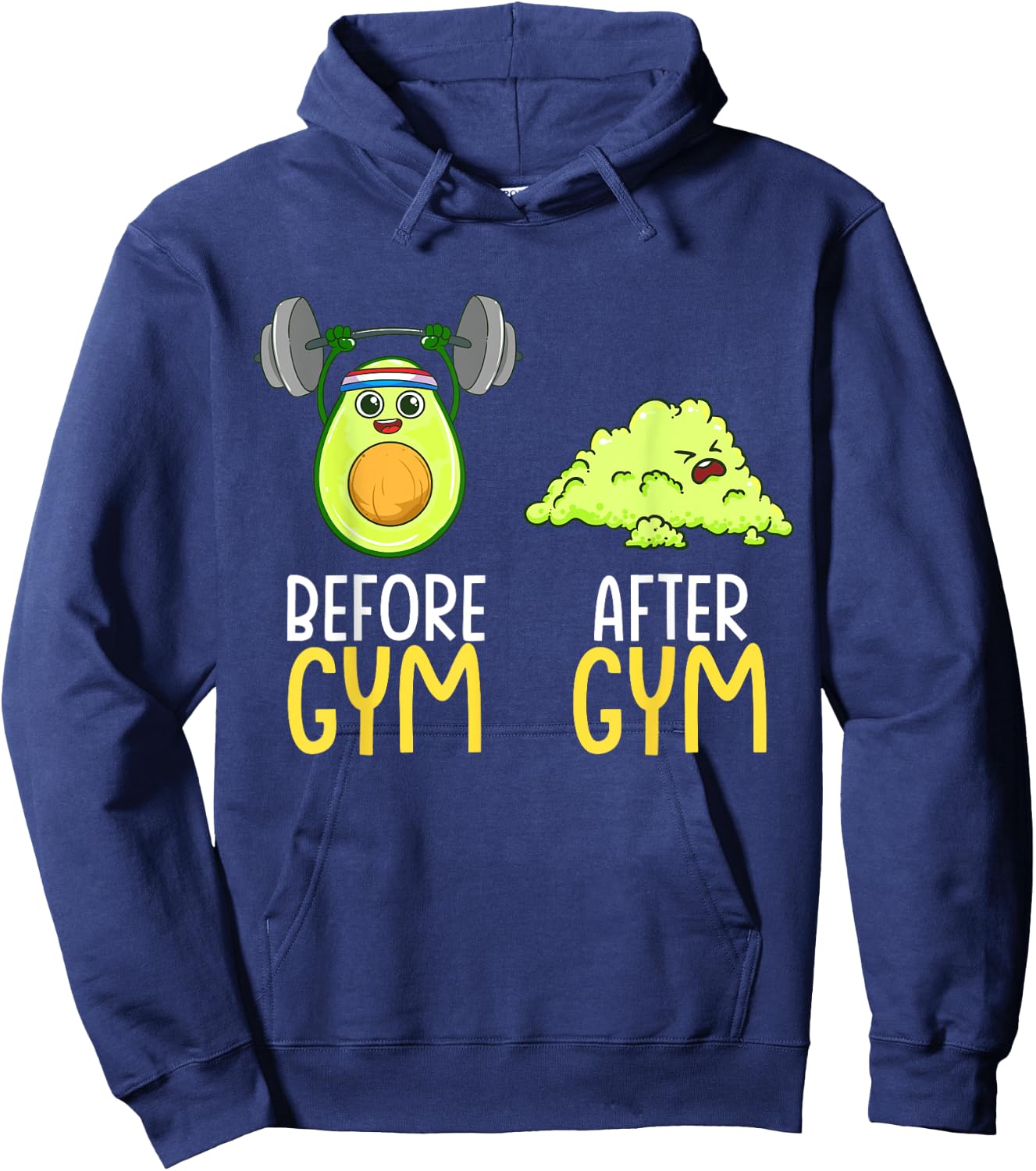 Weightlifting Avocado Guacamole Funny Gym Workout Routine Hoodie - Hoodie | Navy