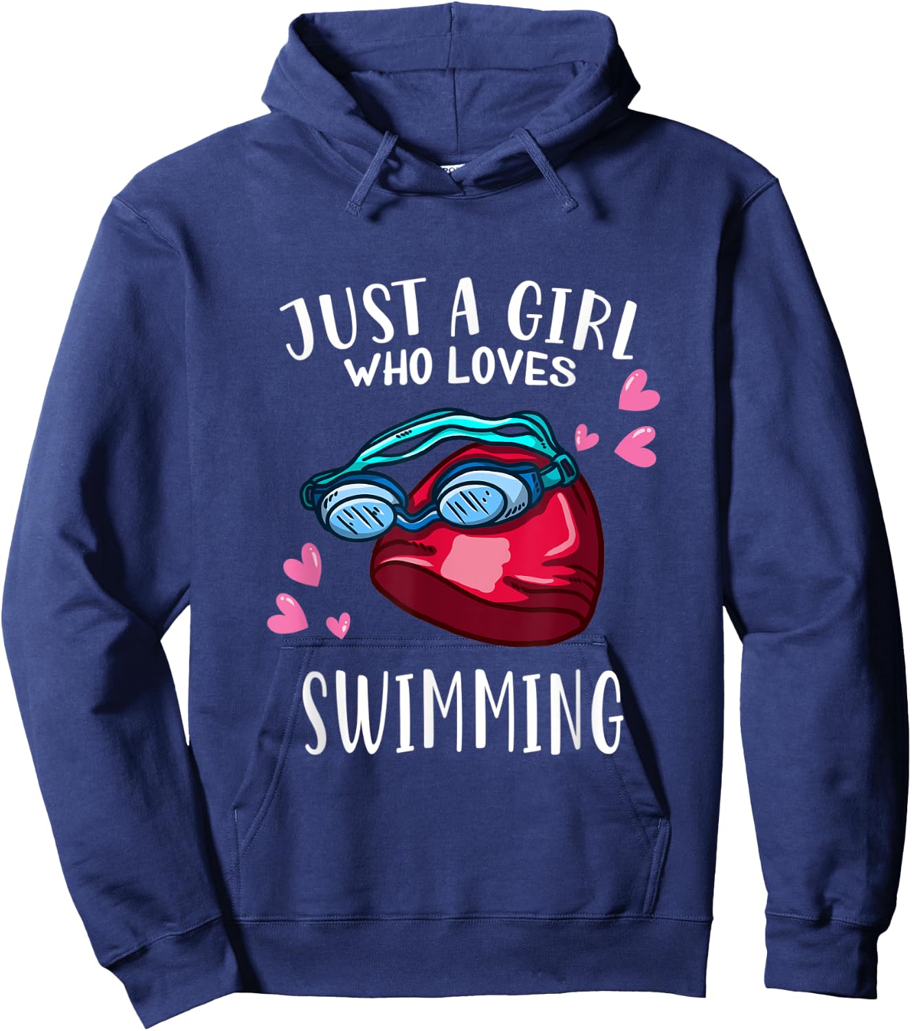 Swim Swimming Lover Just A Girl Who Loves Swimming Hoodie - Hoodie | Navy