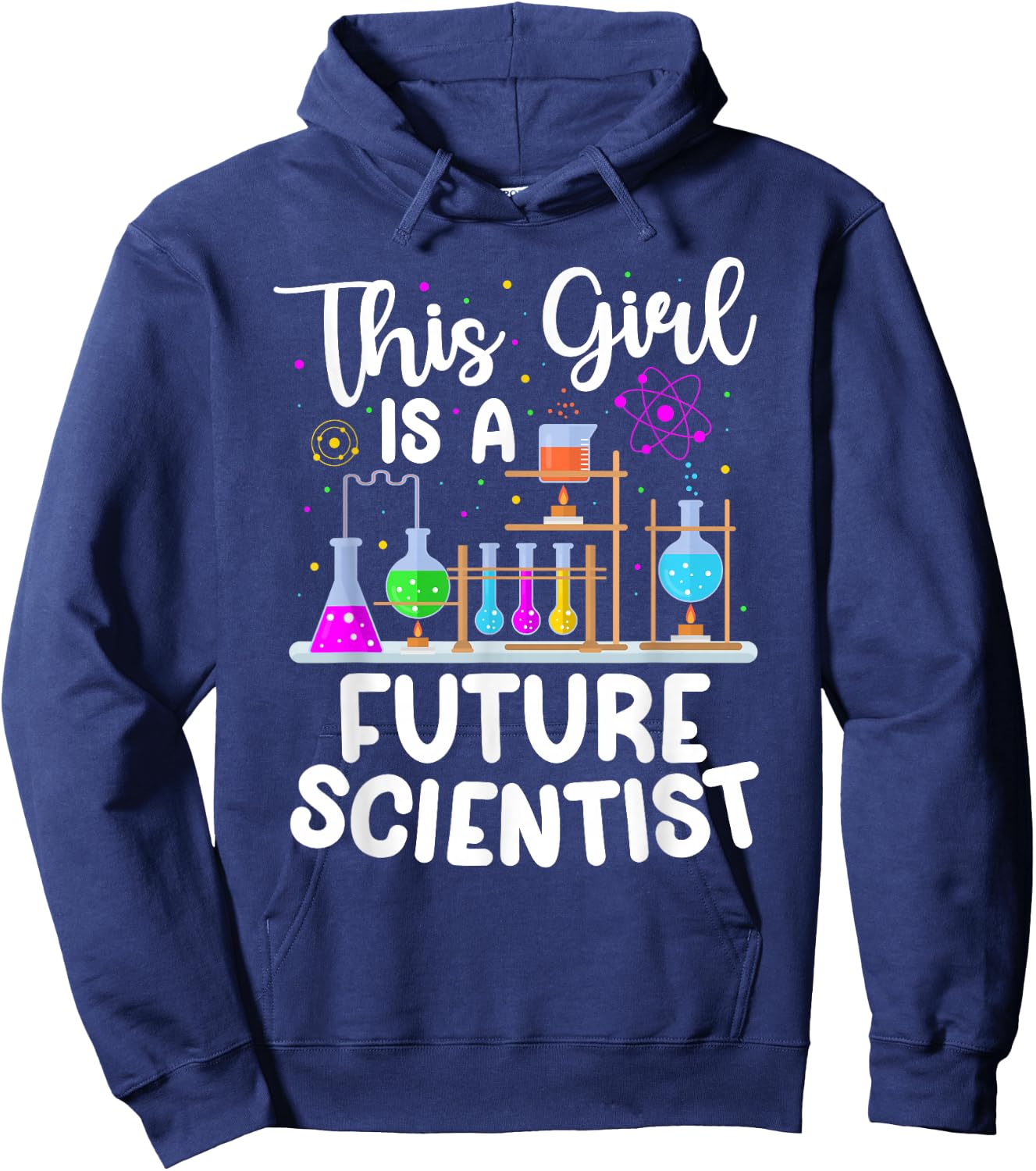 This Girl is A Future Scientist Kids Scientist Science Hoodie - Hoodie | Navy