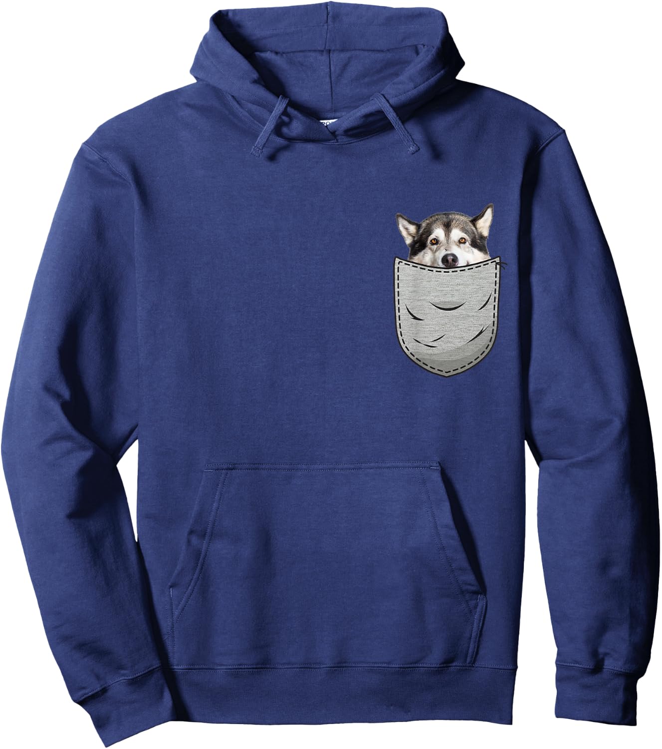 Mal Mally Pocket Chest Bag for Alaska Dog Owners Men Women Girls Kids Hoodie - Hoodie | Navy