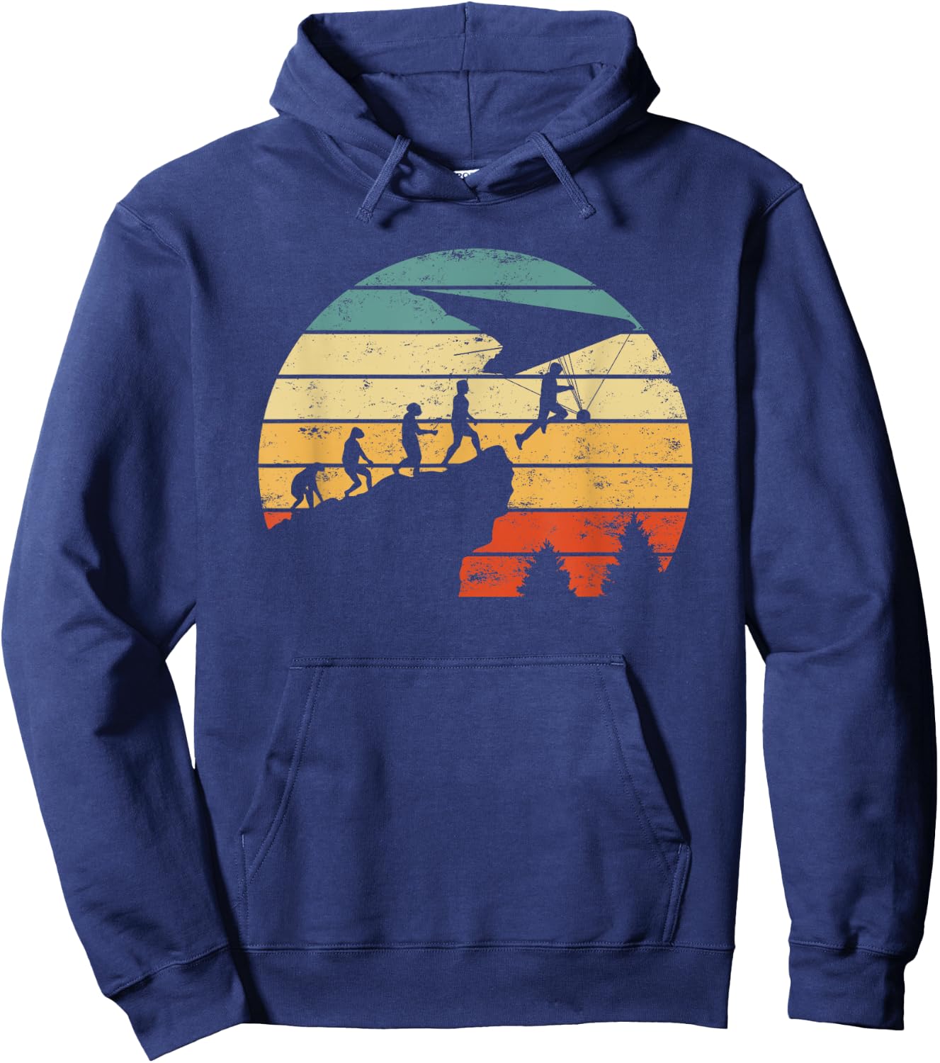 Hang glider motiv evolution hang gliding Hoodie - Hoodie | Navy