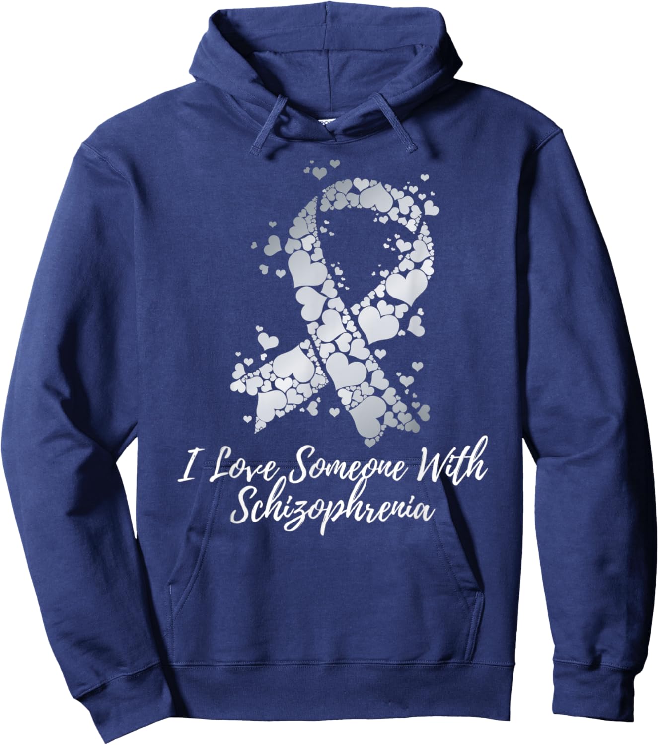 I Love Someone With Schizophrenia Awareness Hoodie - Hoodie | Navy