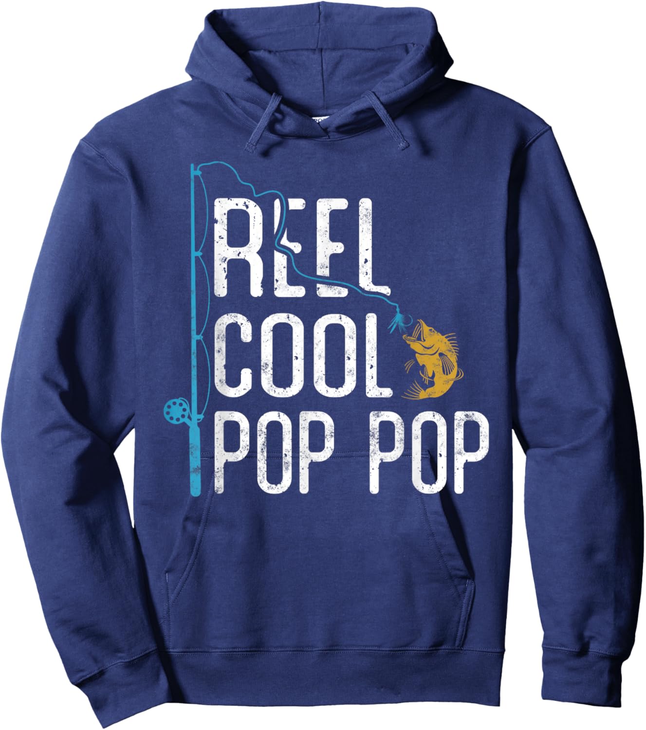 Fishing Reel Cool Pop Pop Father’s Day Gift Fisherman Hoodie - Hoodie | Navy