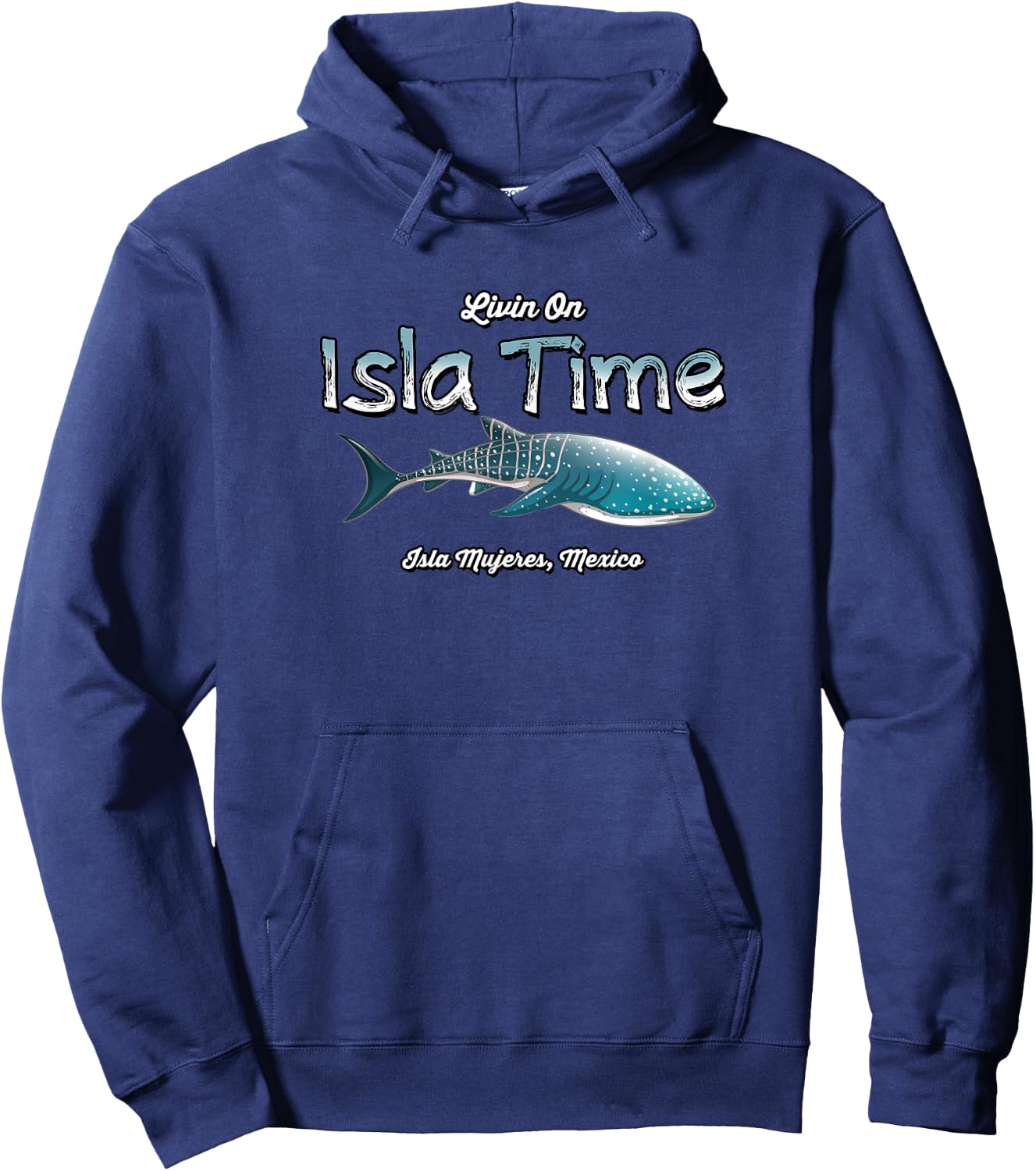 Isla Mujeres Mexico - Island near Cancun - Whale Shark Hoodie - Hoodie | Navy