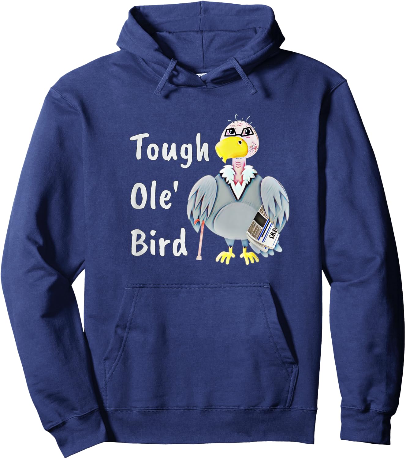 Tough Old Bird Grandpa Grandfather Funny Old Man Buzzard Hoodie - Hoodie | Navy