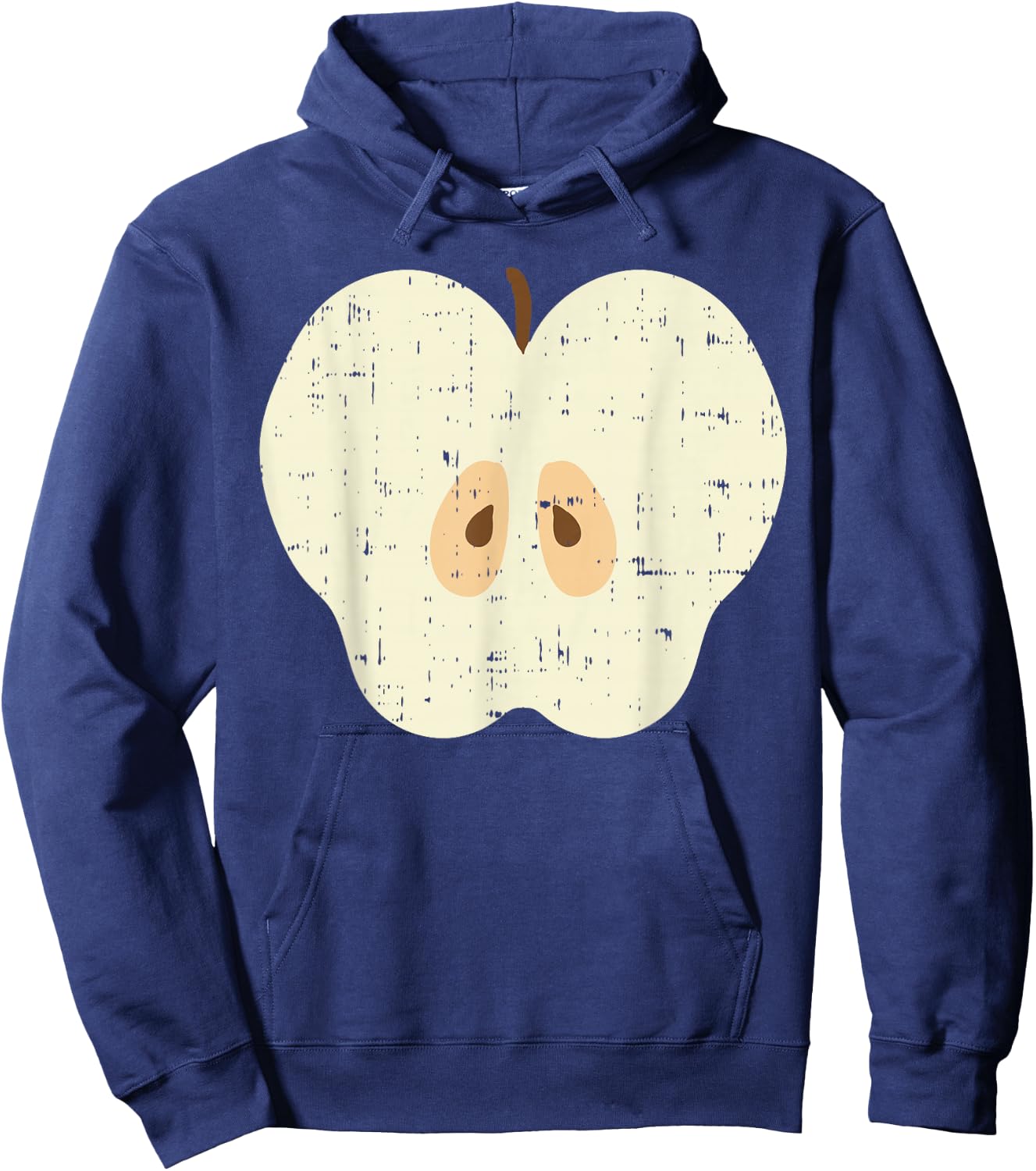 Apple Slice Funny Fruit Food Lazy DIY Easy Halloween Costume Hoodie - Hoodie | Navy