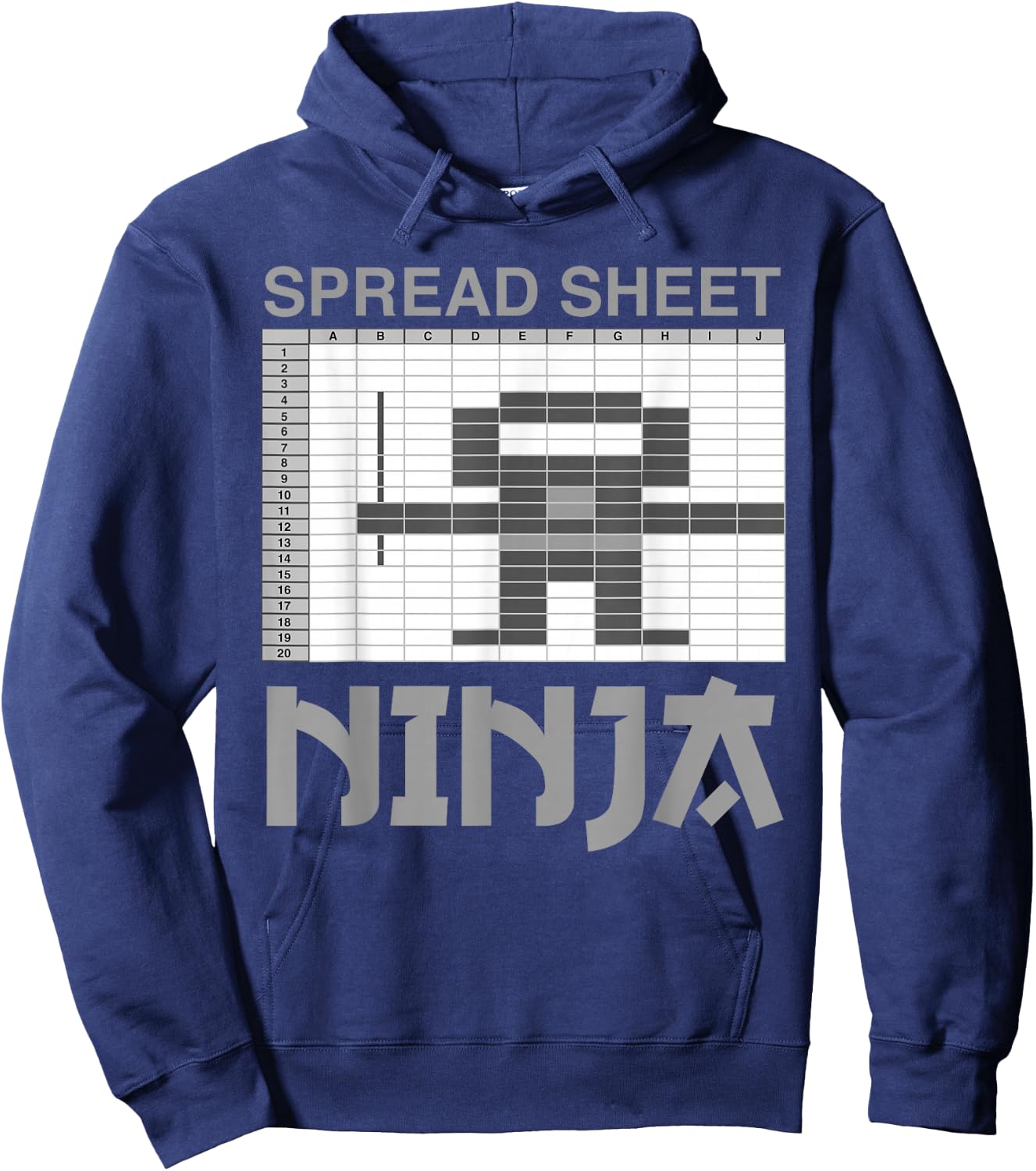 Spreadsheet Ninja Funny Office Party Excel Data Lover Hoodie - Hoodie | Navy