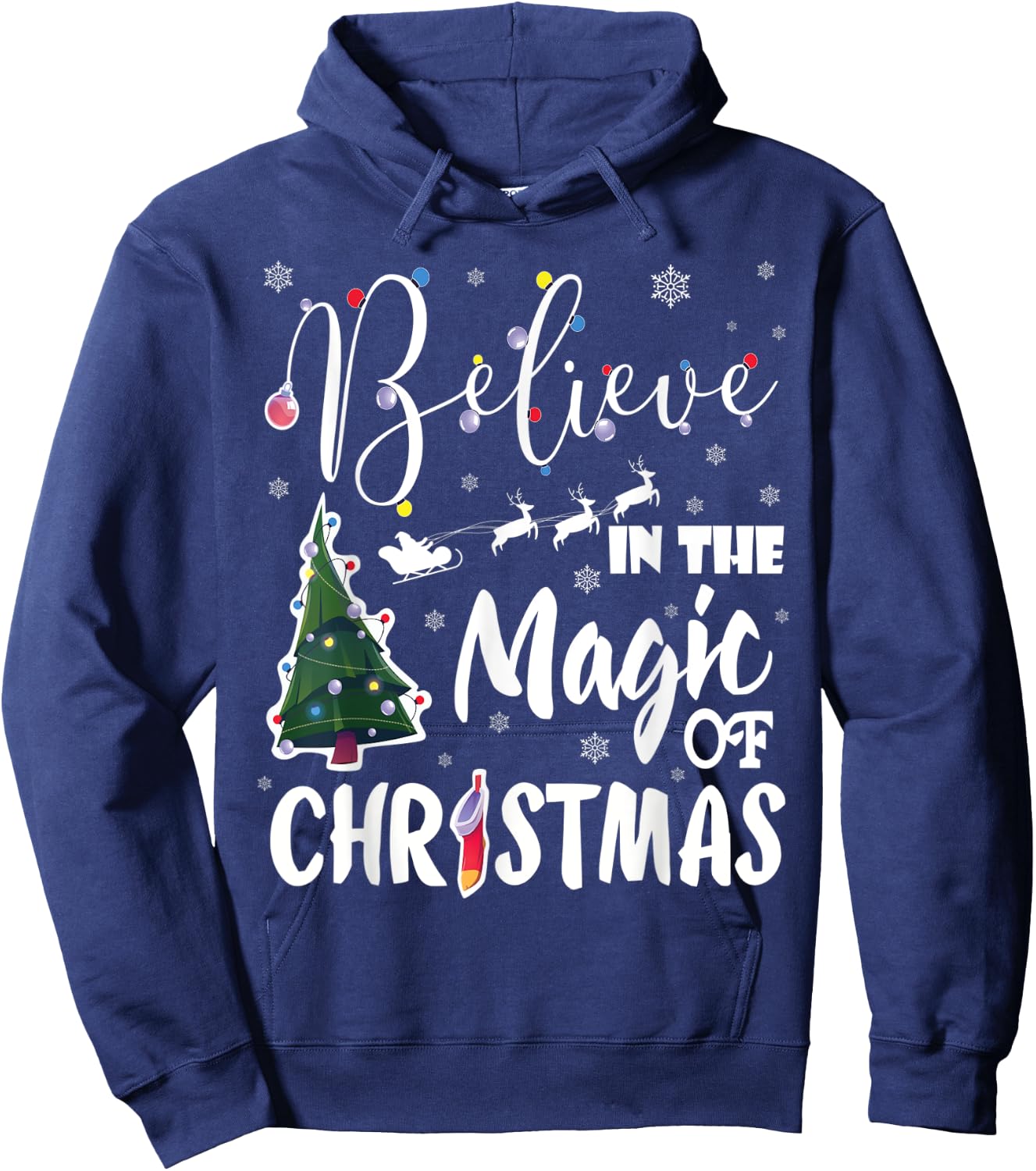 Believe In The Magic Of Christmas Hoodie - Hoodie | Navy