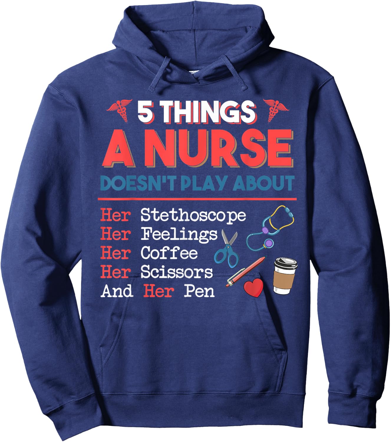 5 Things A Nurse Doesn't play about Christmas Gifts Hoodie - Hoodie | Navy