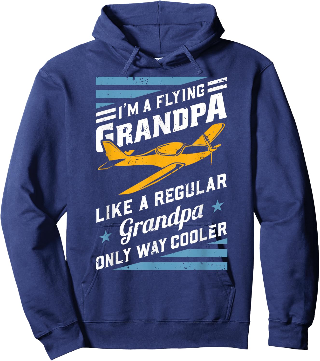 I'm A Flying Grandpa Like A Regular Only Way Cooler Hoodie - Hoodie | Navy