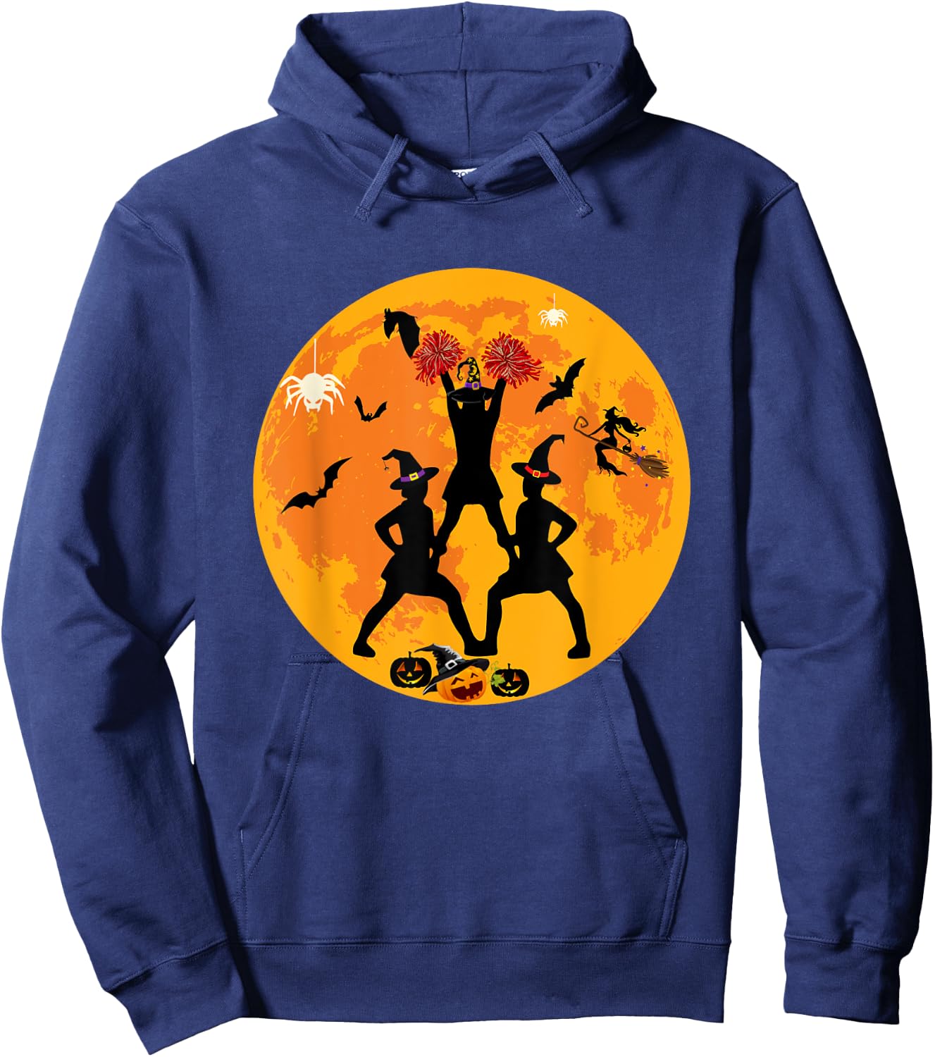 Halloween Cheerleading Funny Costume Cheerleader Cheer Hoodie - Hoodie | Navy