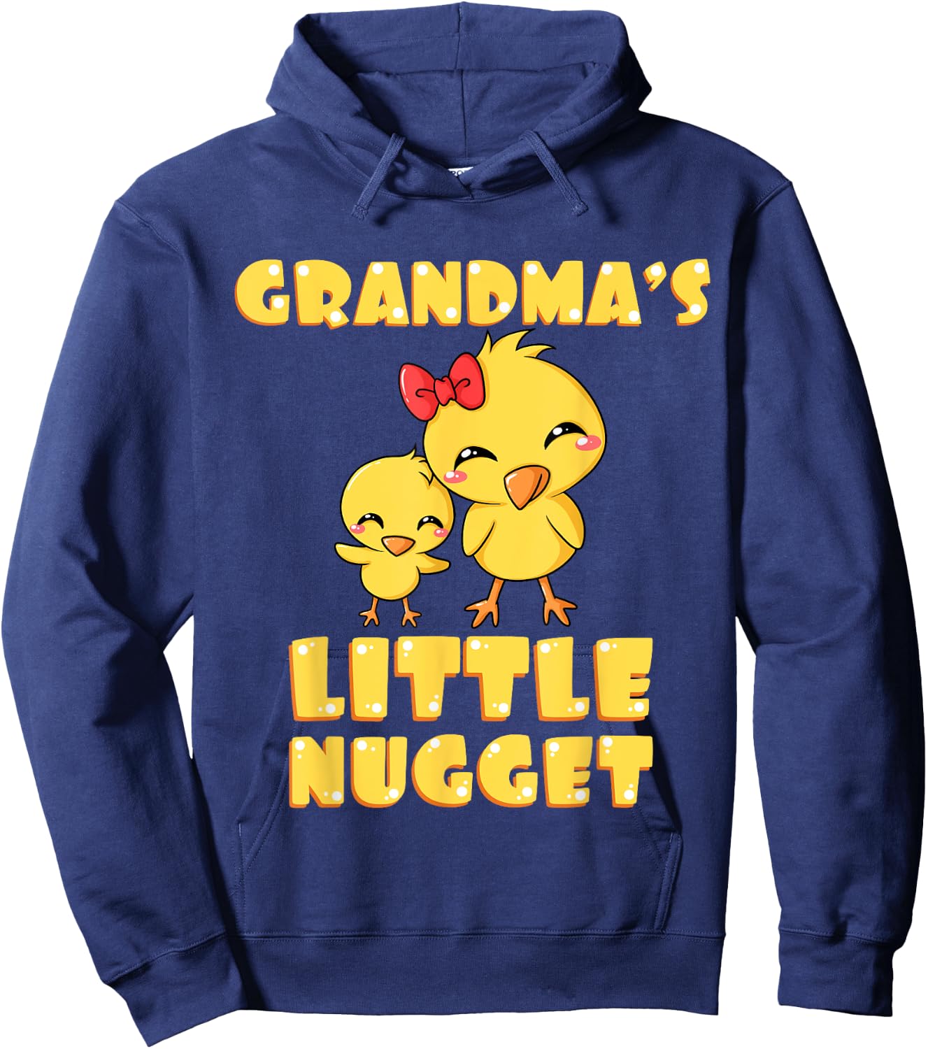 Grandma's Little Nugget Chicken Lover Grandma Mother's Day Hoodie - Hoodie | Navy
